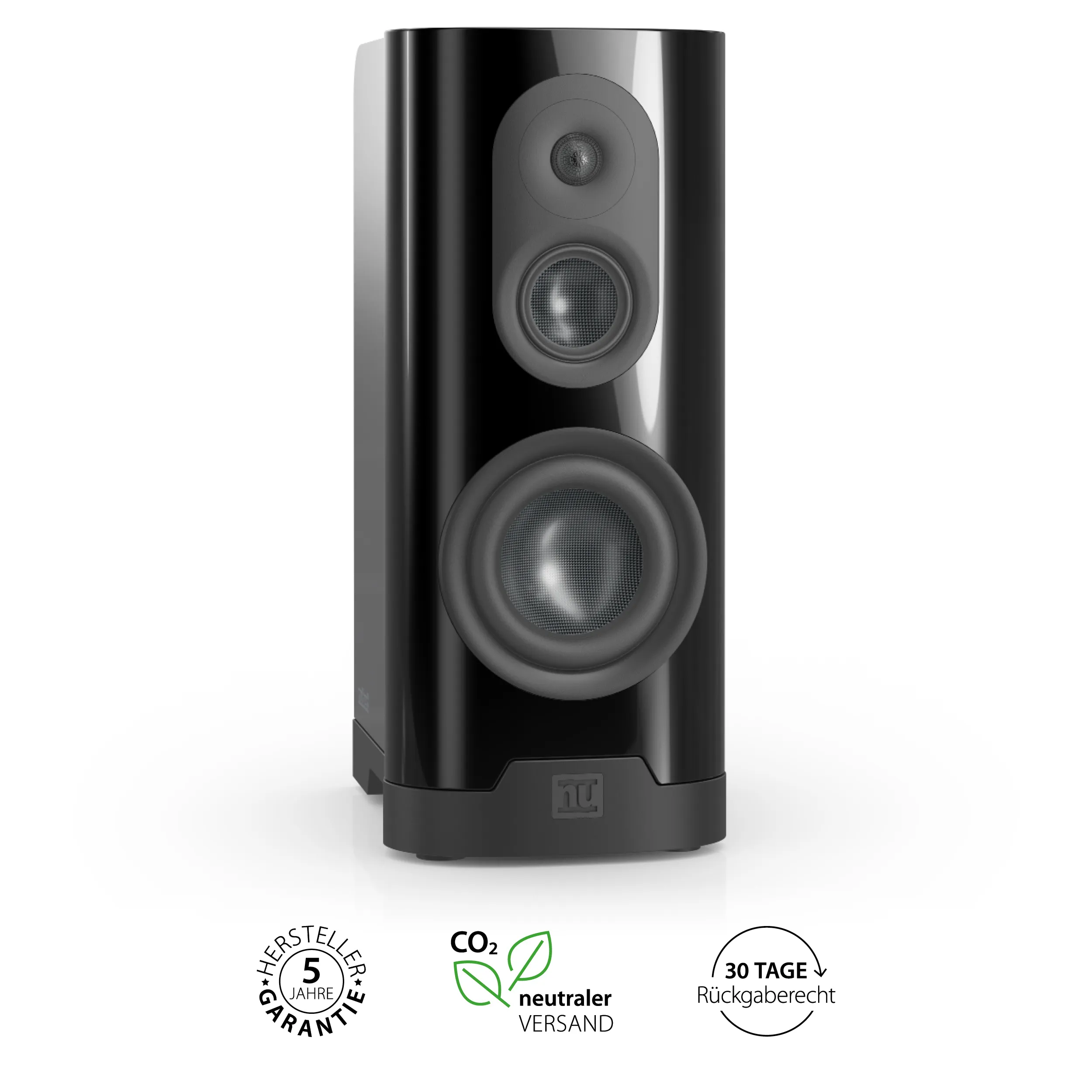 nuVero nova 9 Schwarz Vorne icons