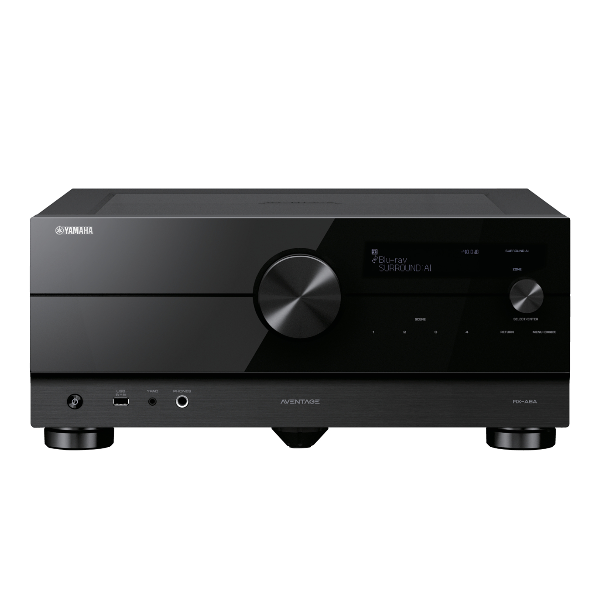Yamaha AV Receiver RX-A8A schwarz Vorderseite Yamaha AV Receiver RX-A8A schwarz Vorderseite