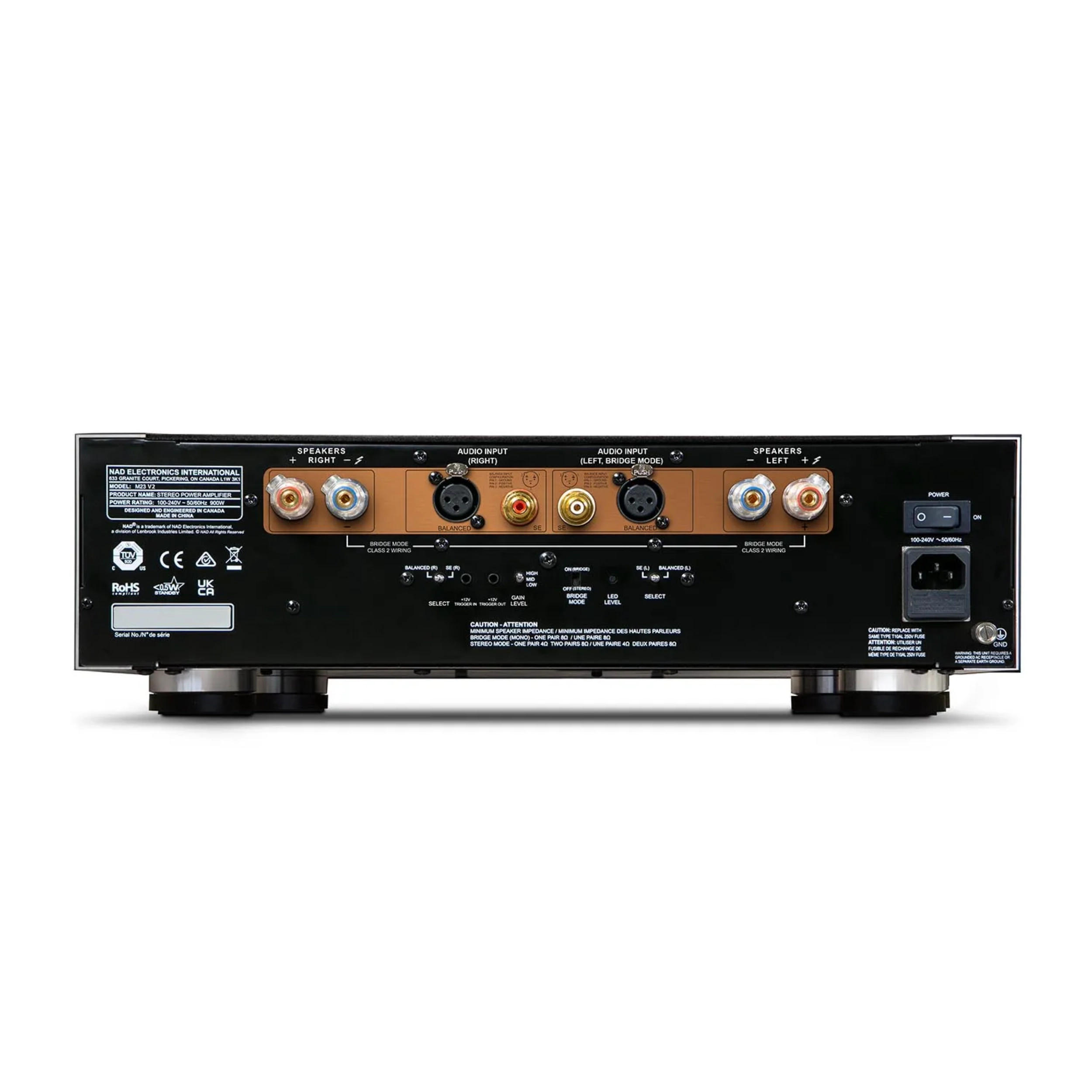 NAD Stereo Power Amplifier M23 Rear