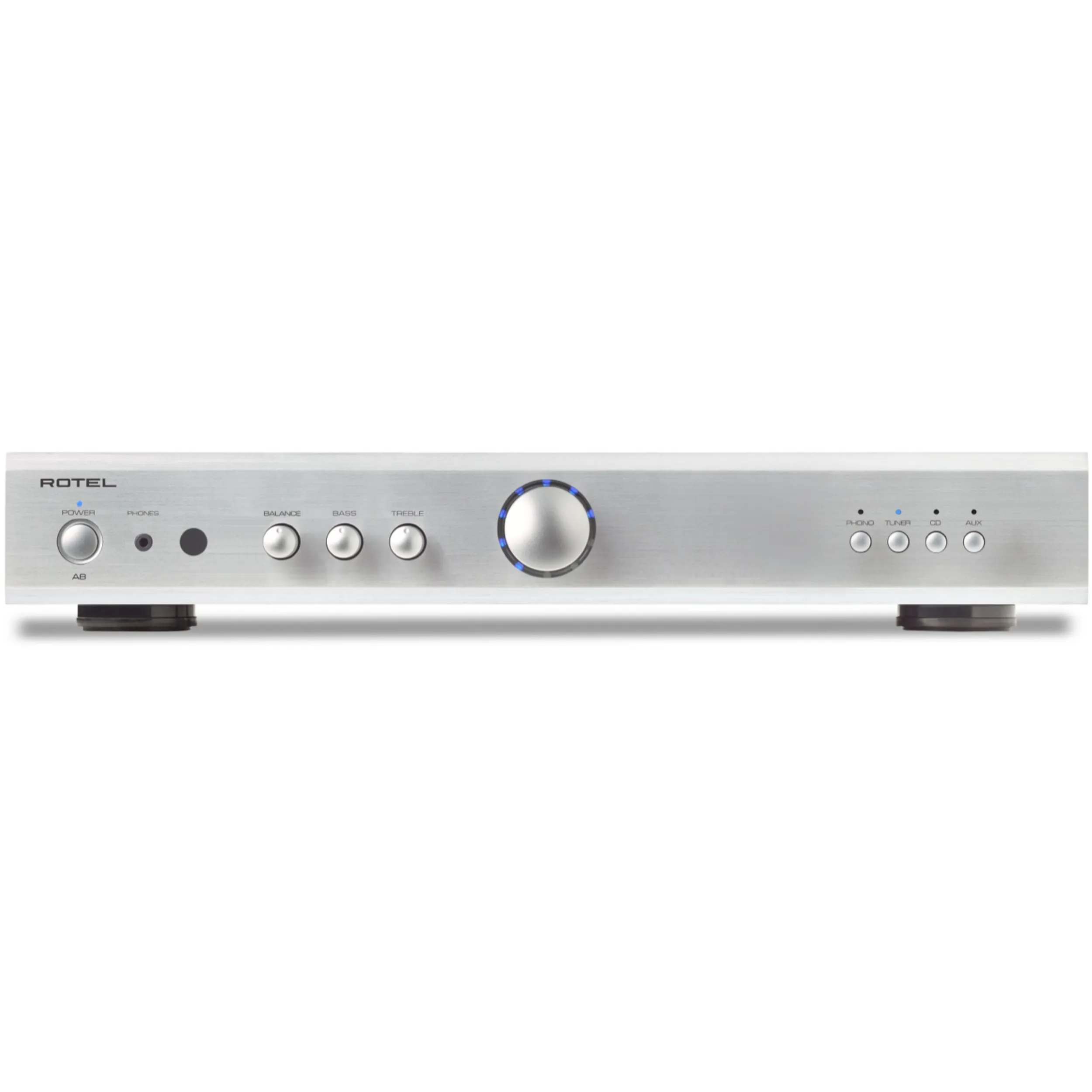 Rotel A8 in Silber Vorderseite
