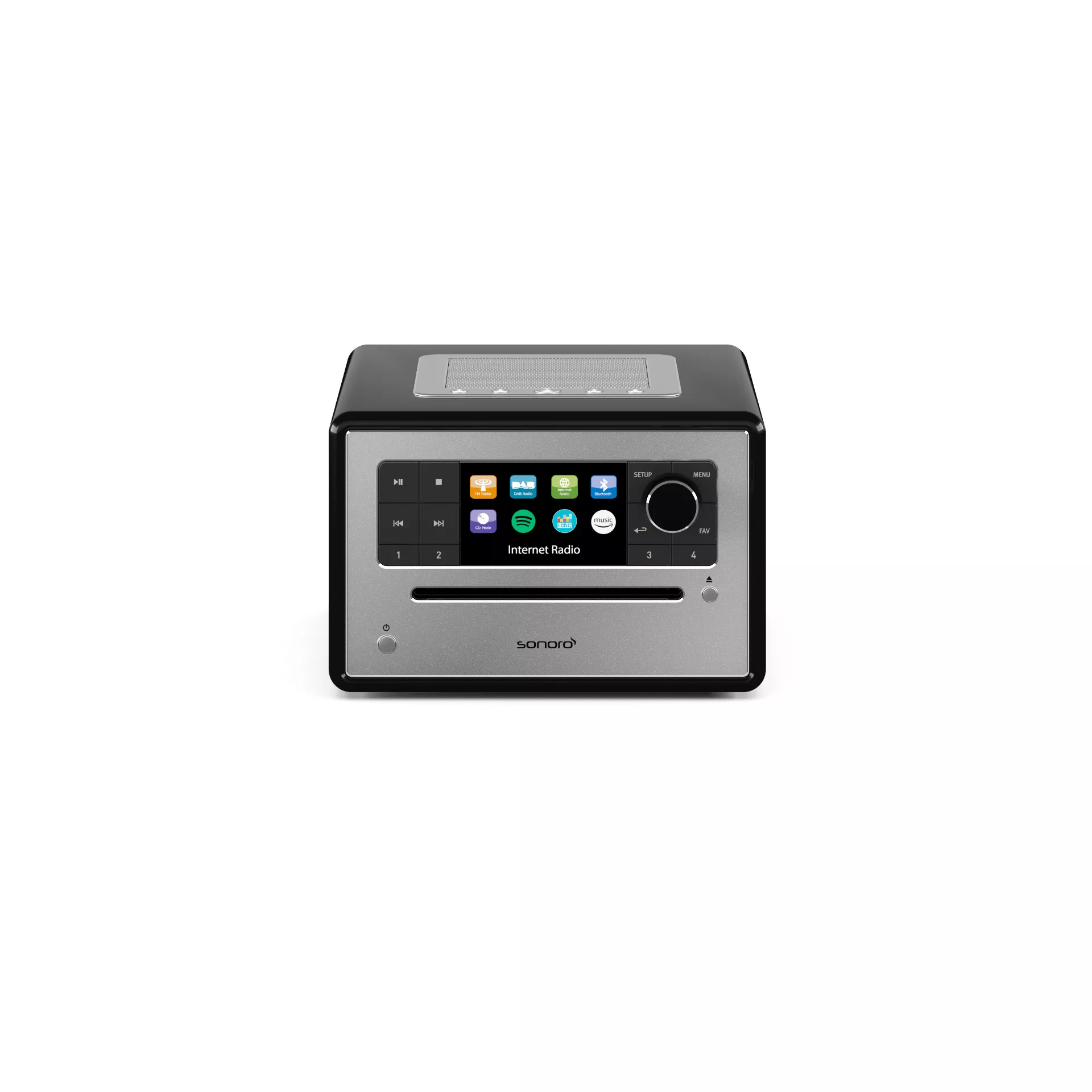 Sonoro CD-Receiver Elite in schwarz Vorderseite