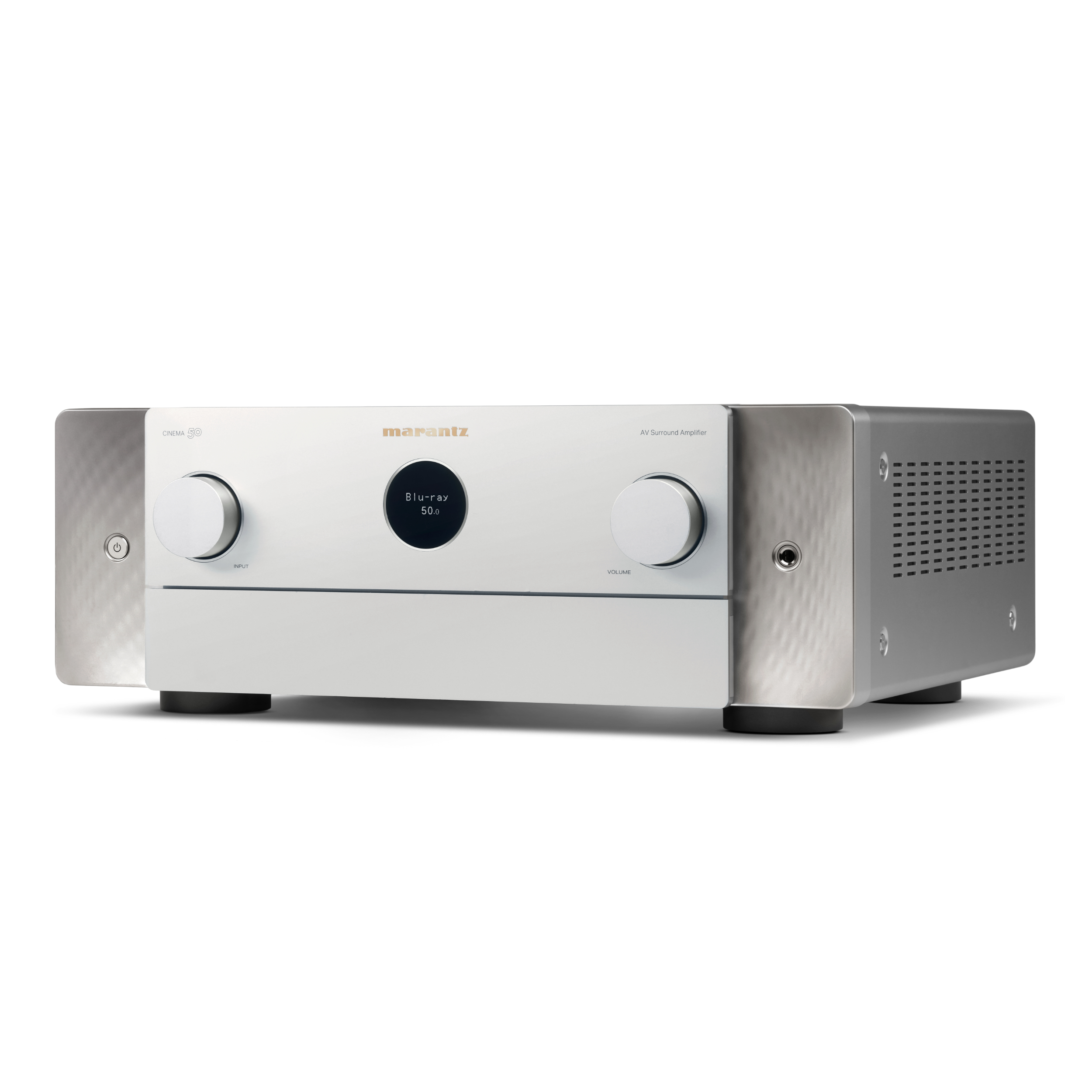 Marantz Cinema 50 Silver Gold front turned Marantz Cinema 50 Silver Gold front turned