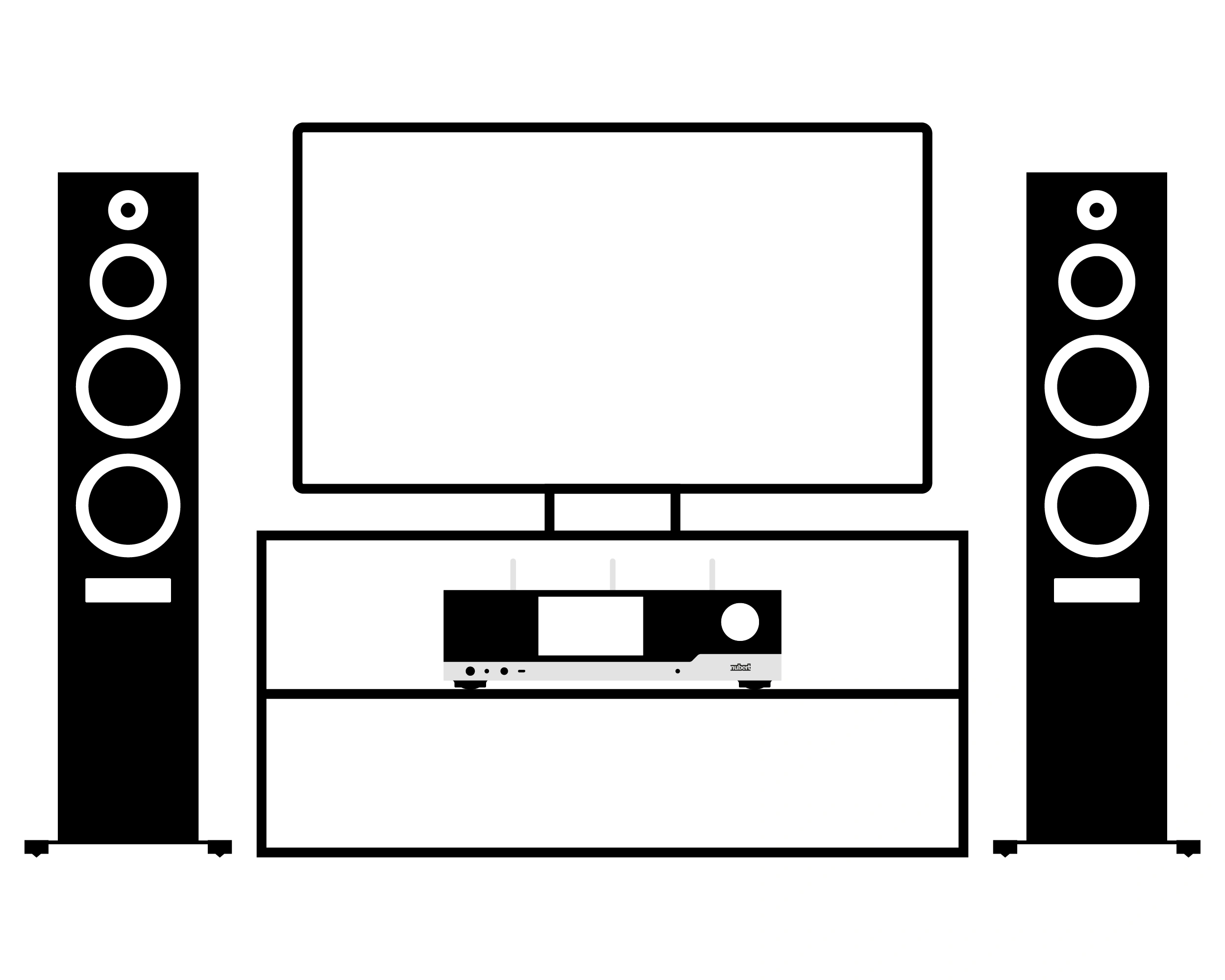 nuControl X-2 Anwendungsbeispiel mit Aktiv Lautsprechern