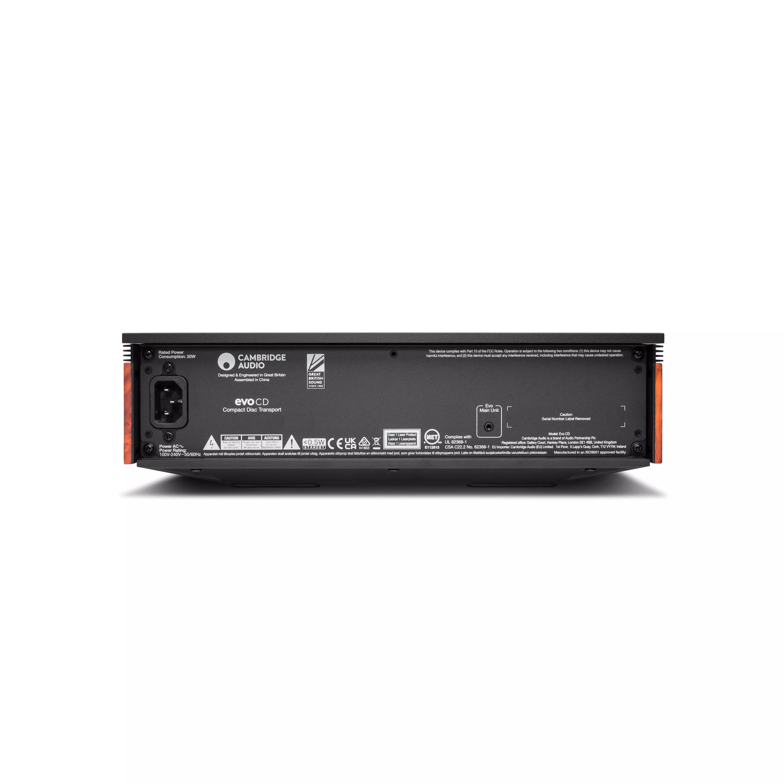 Cambridge CD player rear panel