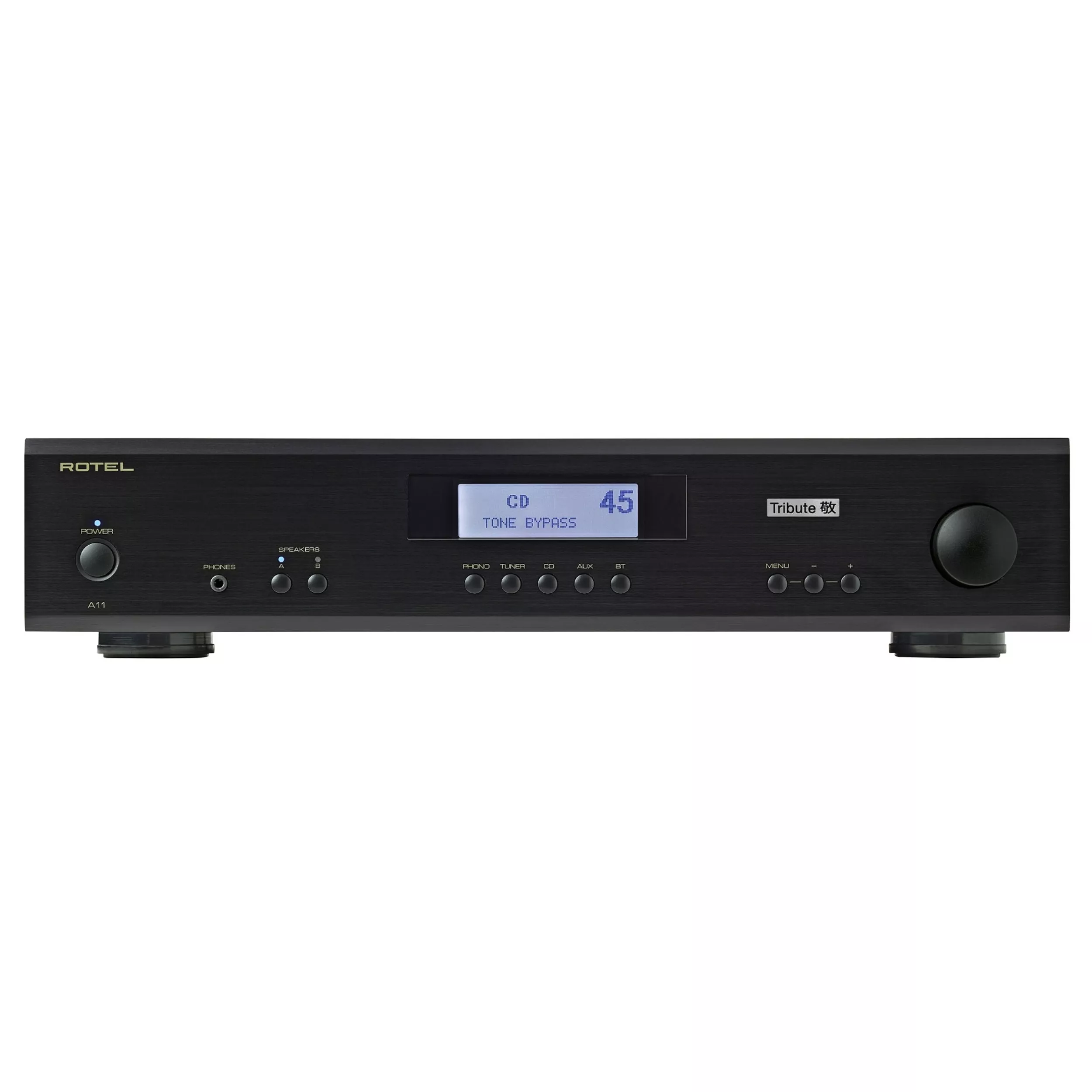 Rotel integrated amplifier A11 Tribute in black front panel