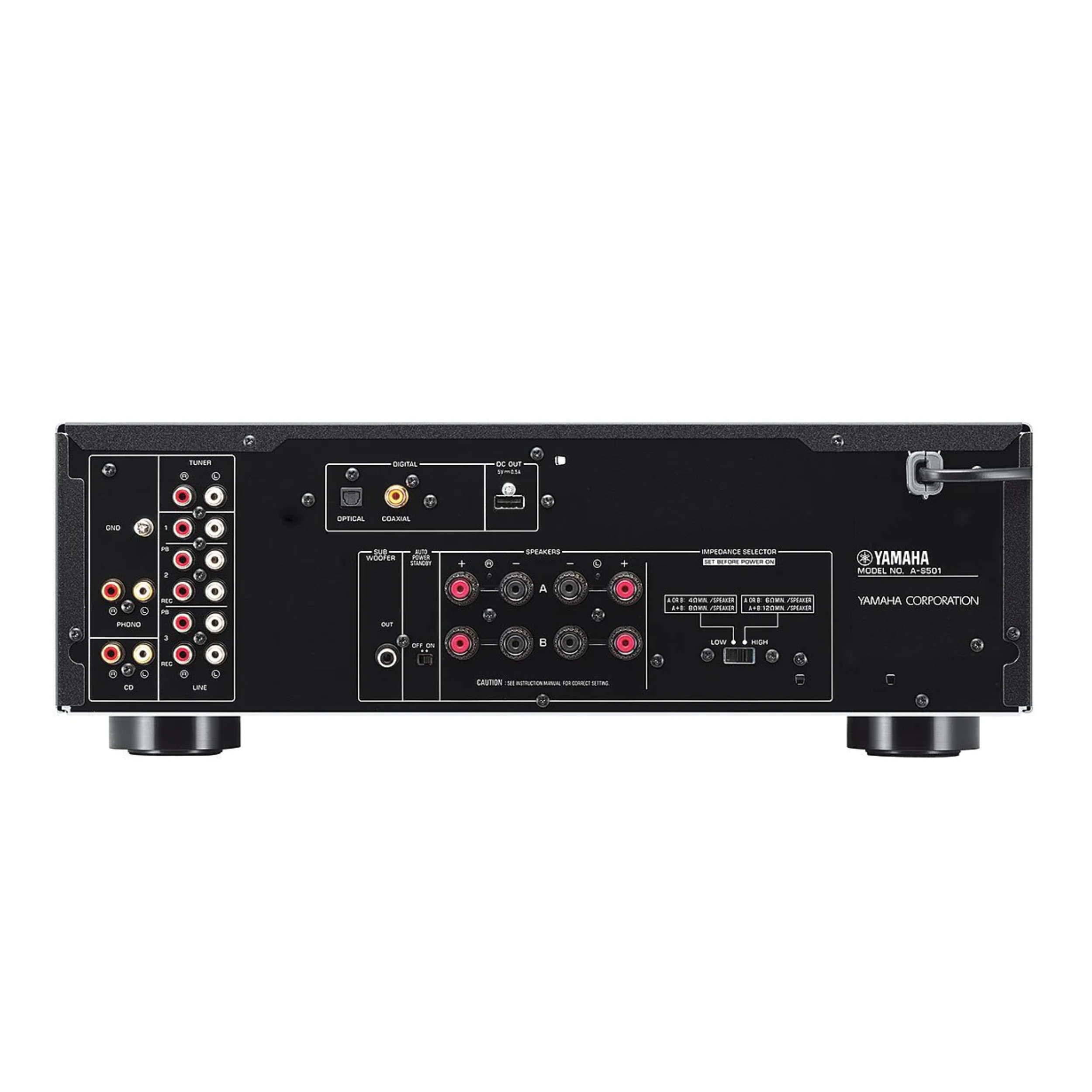 Yamaha A-S501 Stereo Verstärker Rückseite Yamaha A-S501 Stereo Verstärker Rückseite