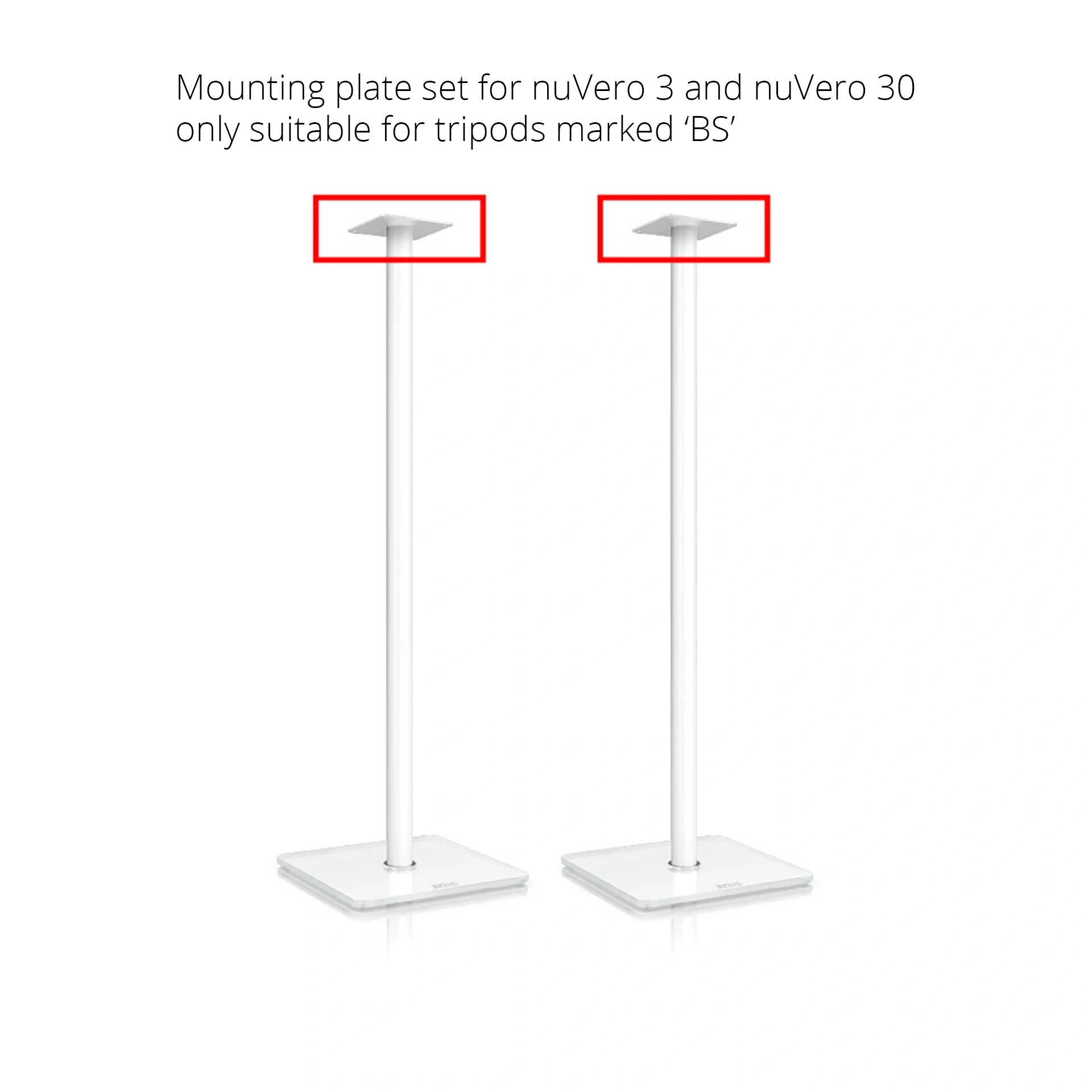 BS Tripod Mounting Kit in White