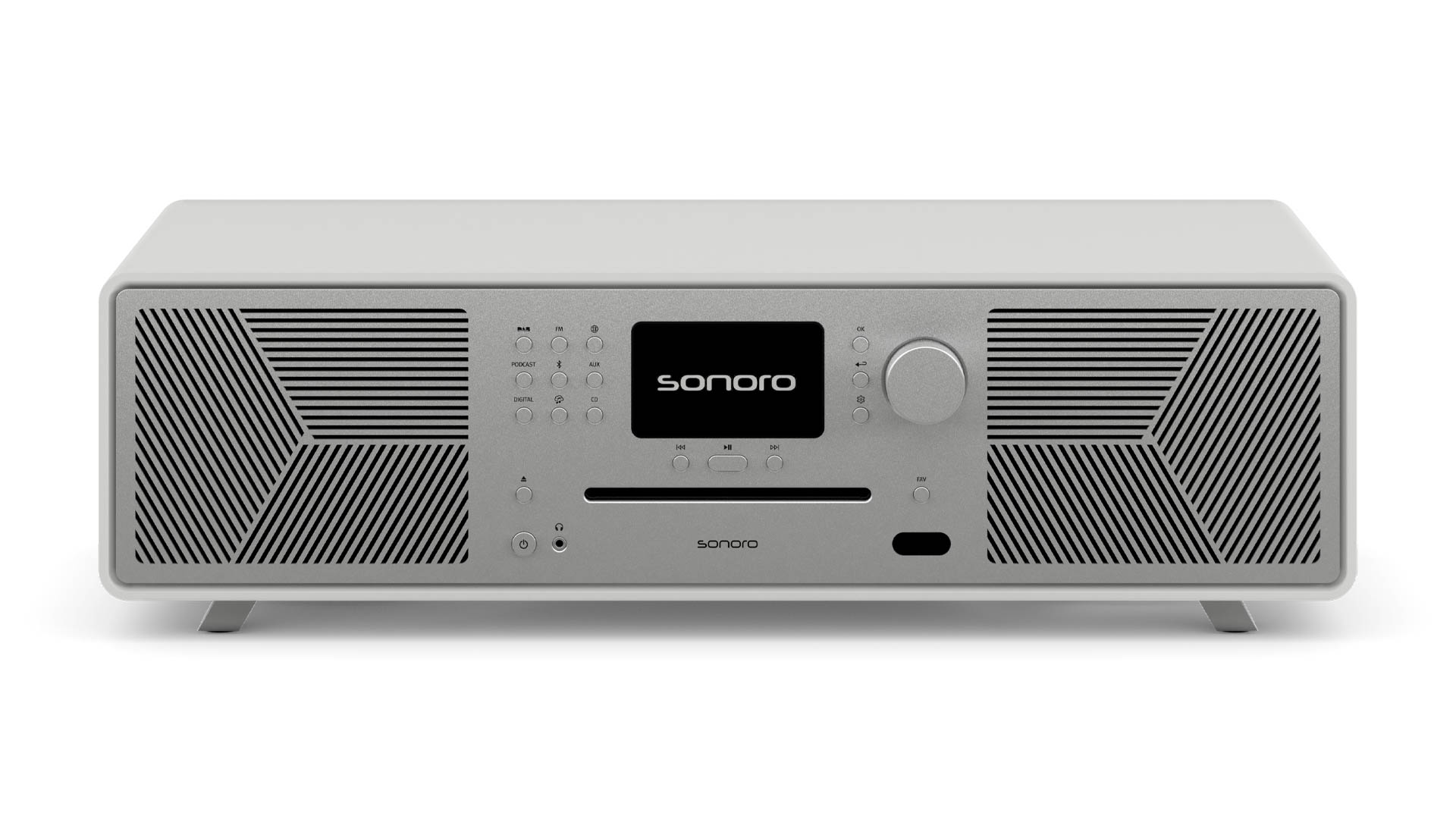 Sonoro CD-Receiver Meisterstück 2. Gen. in Weiß Vorderseite