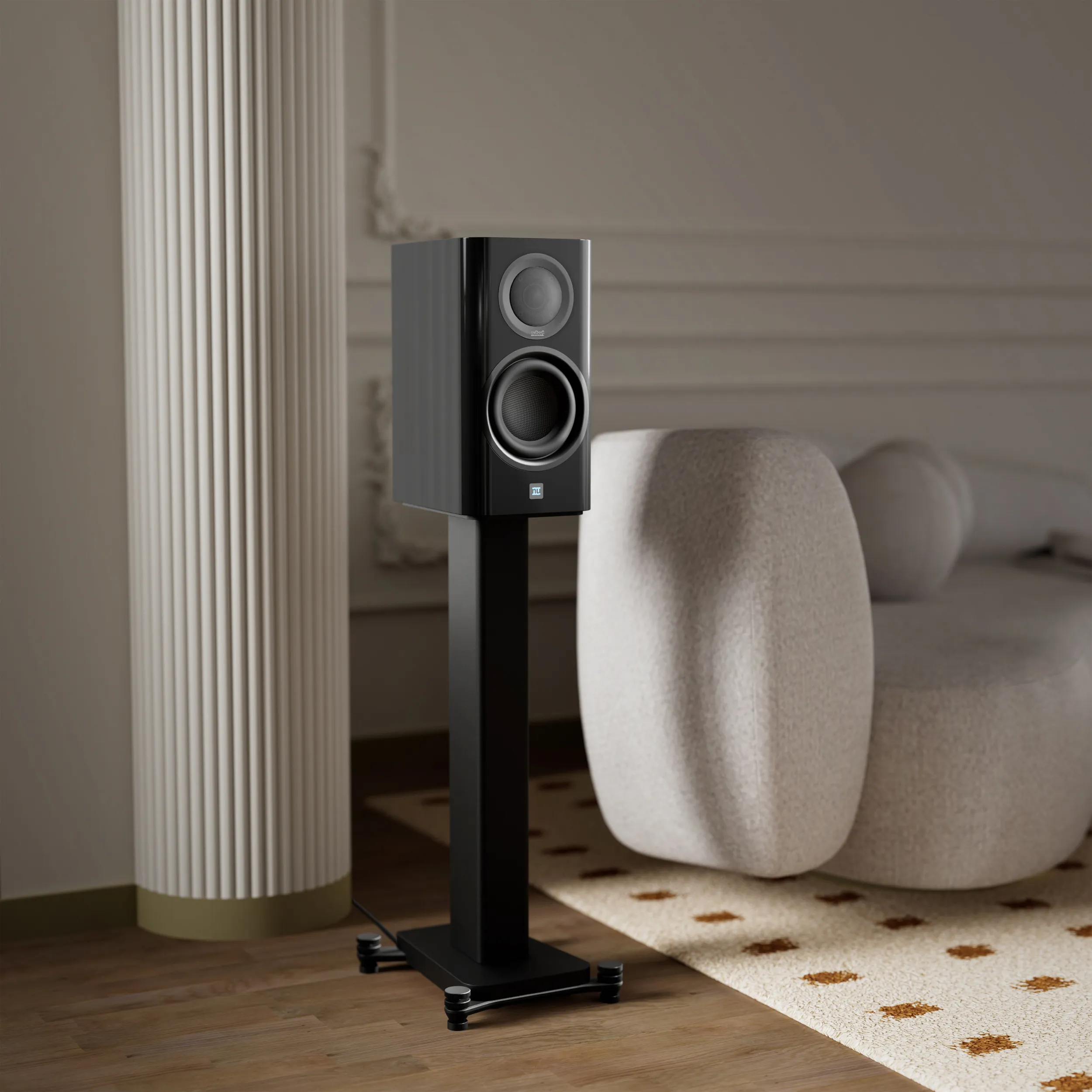 nuZeo 3 Black on stand Ambience nuZeo 3 Black on stand Ambience