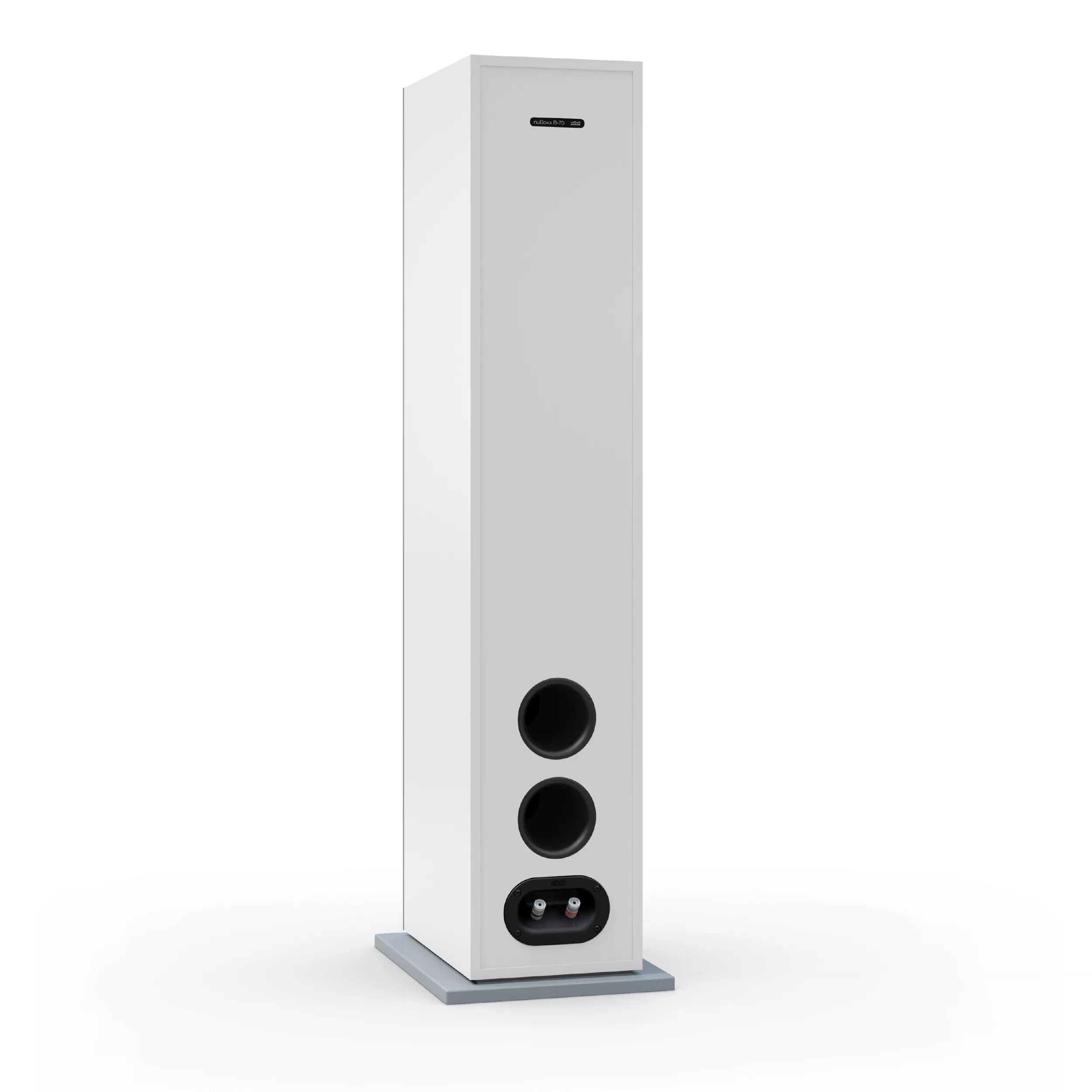 nuBoxx B 70 floorstanding loudspeaker in ice grey Backside