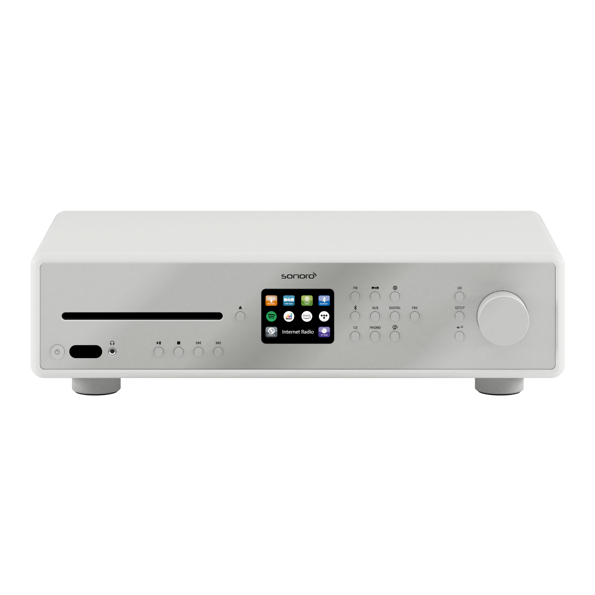 Sonoro Stereo Receiver Maestro in white front Sonoro Stereo Receiver Maestro in white front
