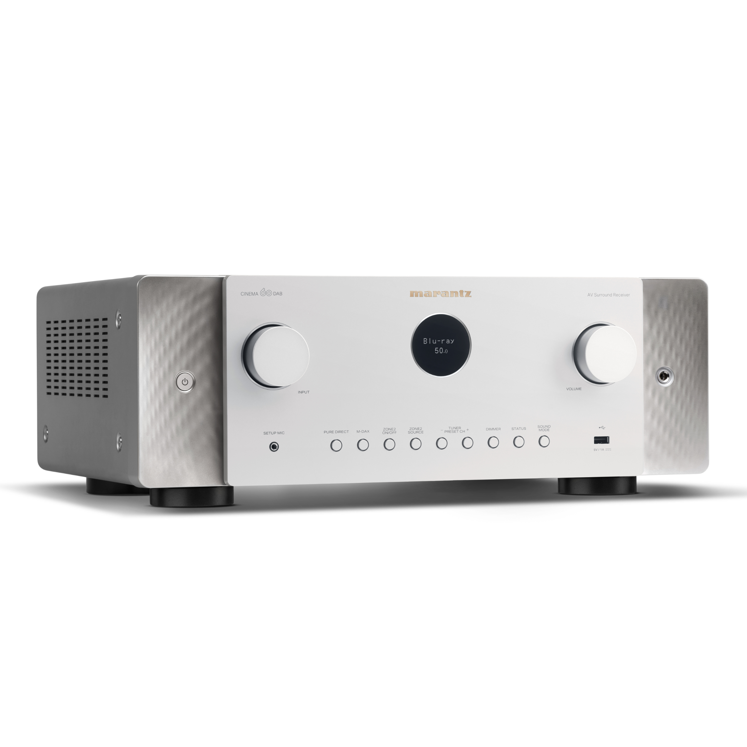Marantz Cinema 60 DAB silver gold front turned Marantz Cinema 60 DAB silver gold front turned