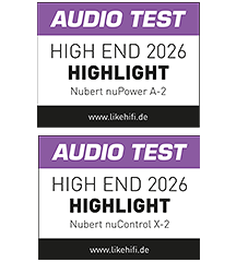 Audio Test, High End 2026 Highlight_ Nupert nuPower A-2 und Nubert nuControl X-2 von LikeHifi