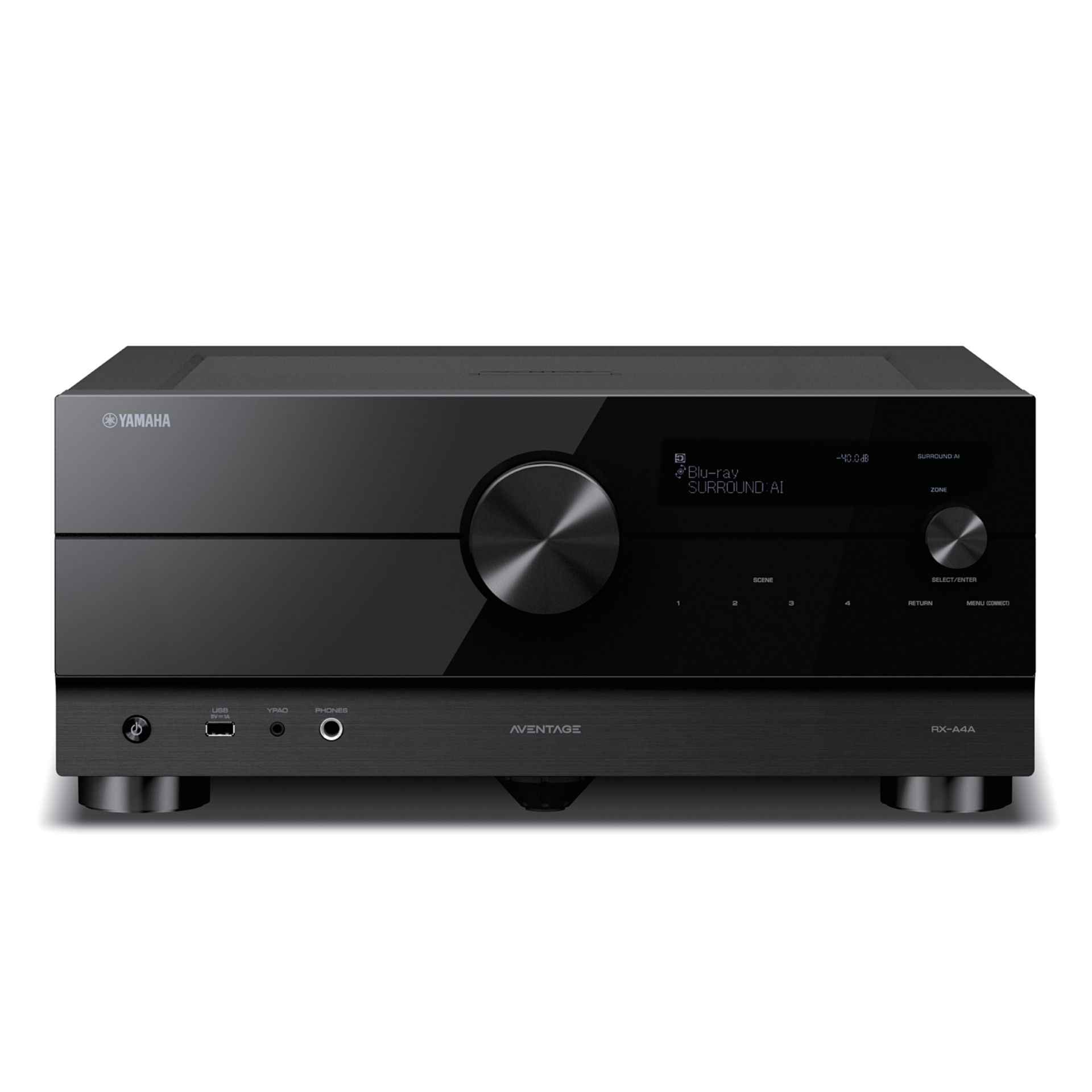Yamaha AV Receiver RX-A4A schwarz Vorderseite Yamaha AV Receiver RX-A4A schwarz Vorderseite