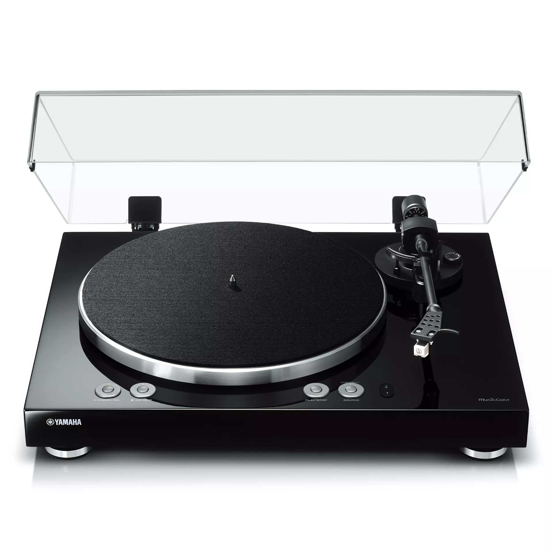 Yamaha Schallplattenspieler TT-N503 schwarz Vorderseite oben Yamaha Schallplattenspieler TT-N503 schwarz Vorderseite oben