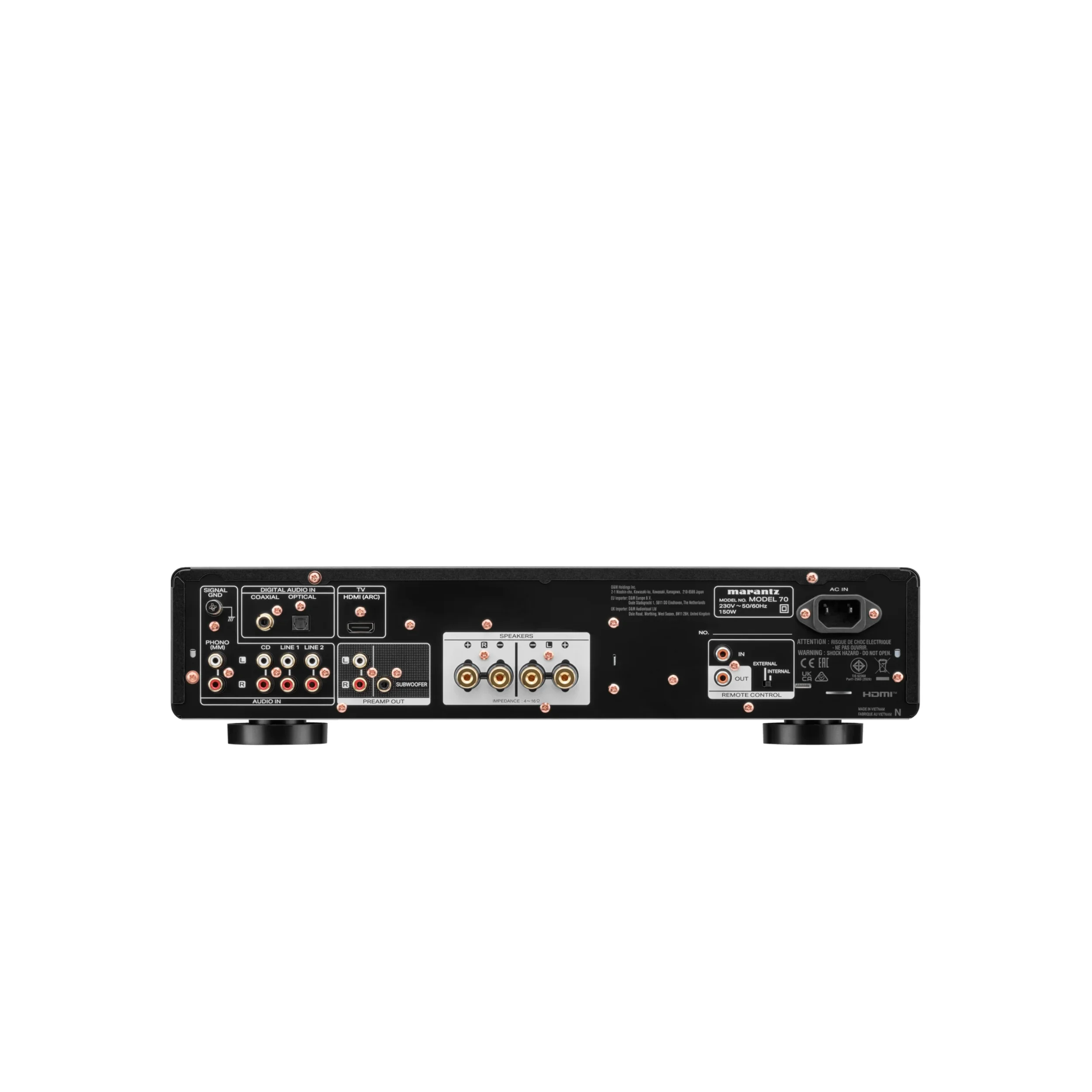 Marantz Model 70, black (rear view)