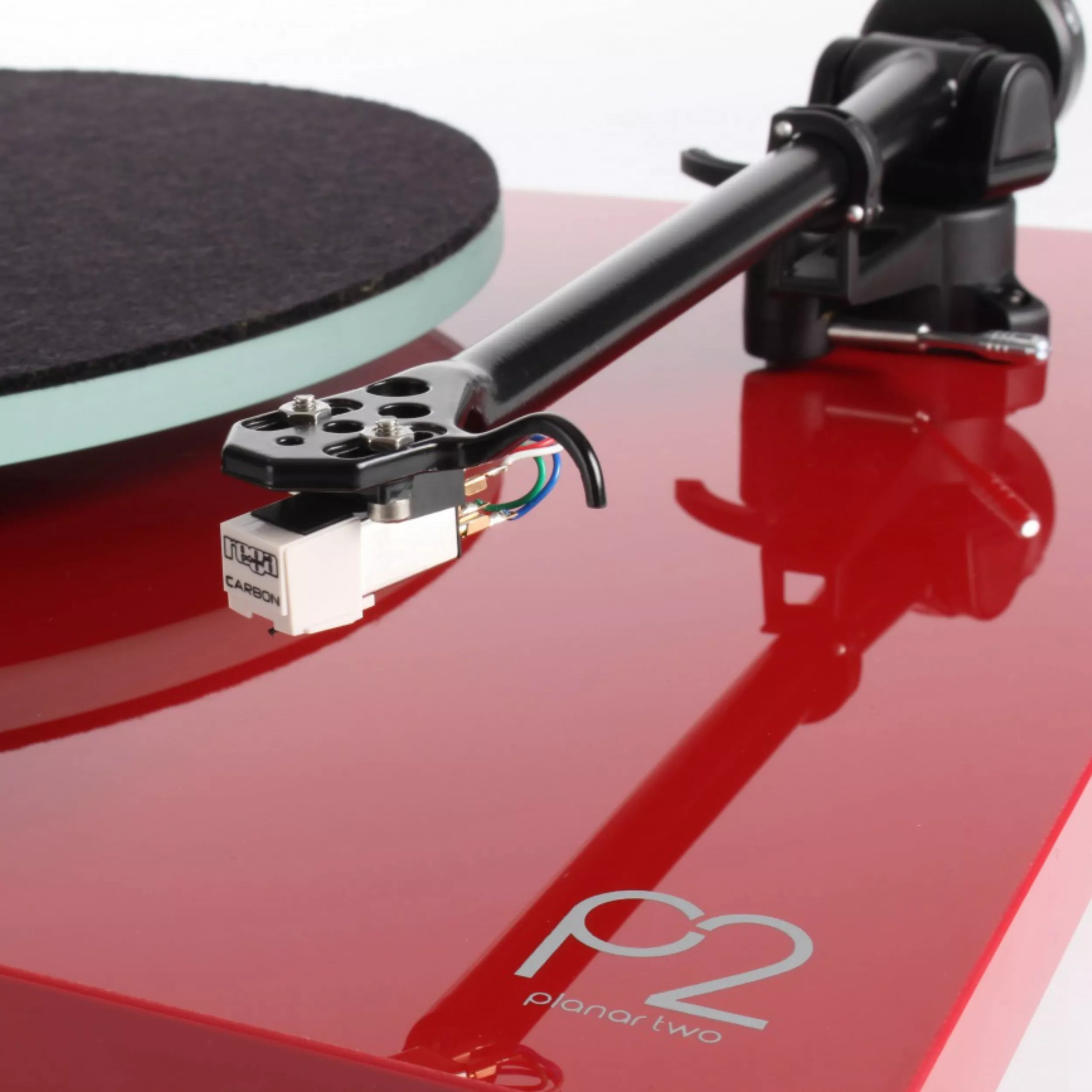 Rega Plattenspieler Planar 2 in Rot Detailbild  Rega Plattenspieler Planar 2 in Rot Detailbild
