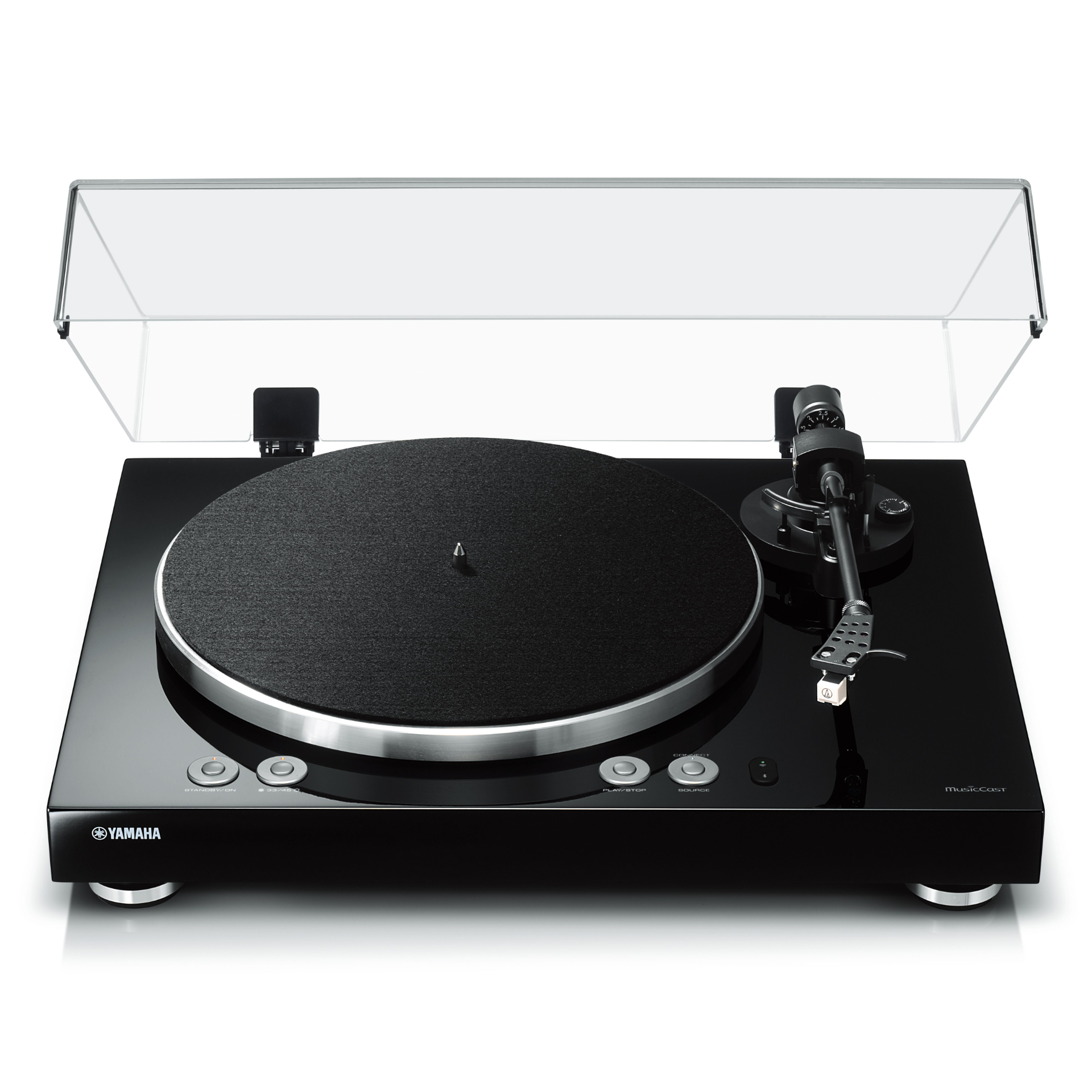 Yamaha Schallplattenspieler TT-N503 schwarz Vorderseite oben Yamaha Schallplattenspieler TT-N503 schwarz Vorderseite oben