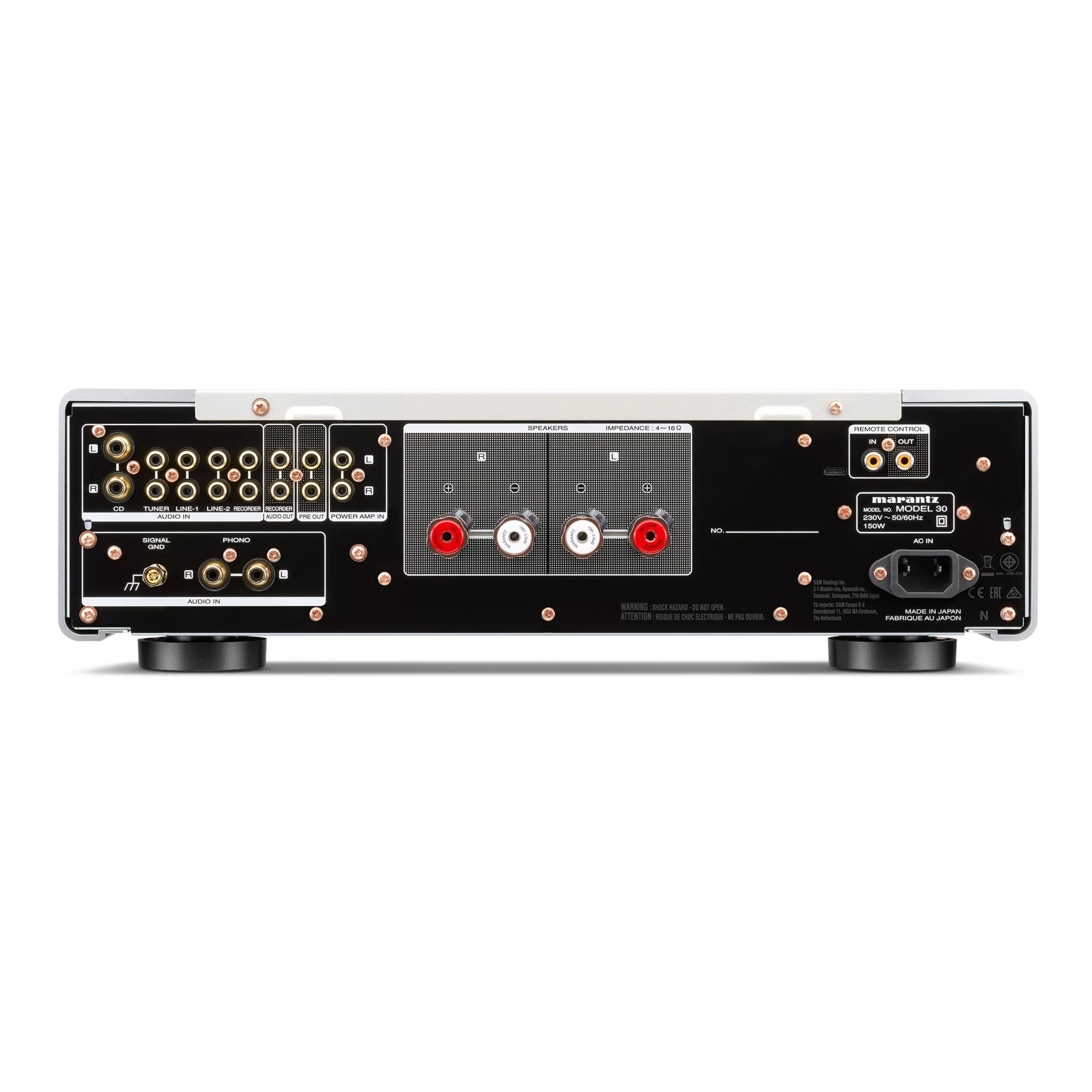 Marantz Stereo Verstärker Model 30 in Silbergold Rückseite