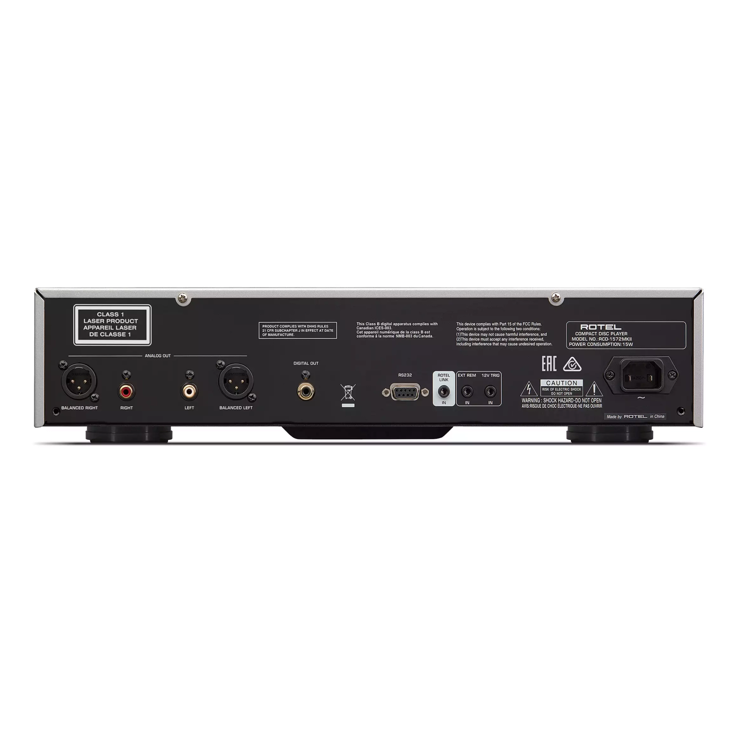 Rotel RCD 1572 MK2 Rückansicht