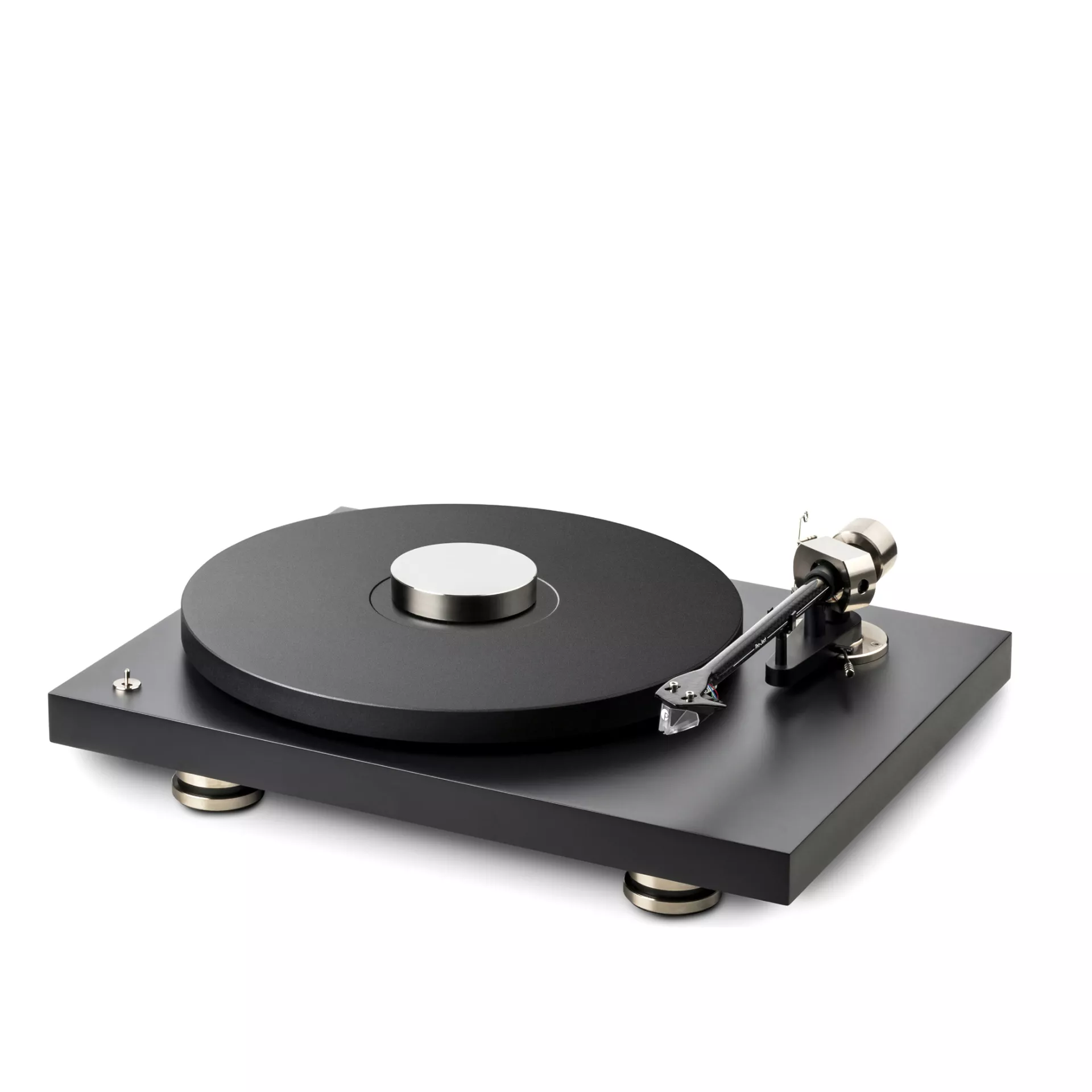 Pro-ject turntable Debut Pro in black front  Pro-ject turntable Debut Pro in black front