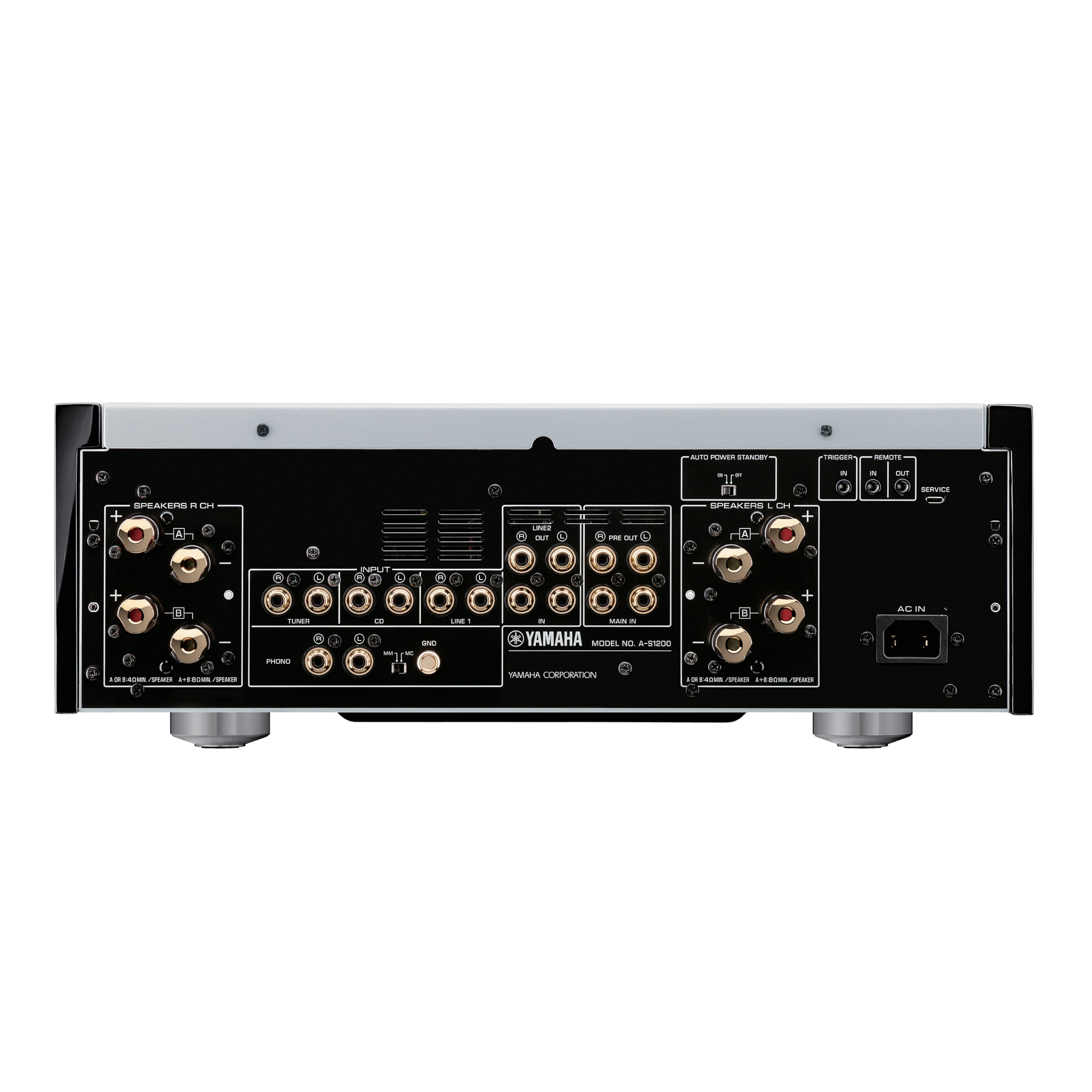 Yamaha stereo amplifier A-S1200 rear panel Yamaha stereo amplifier A-S1200 rear panel