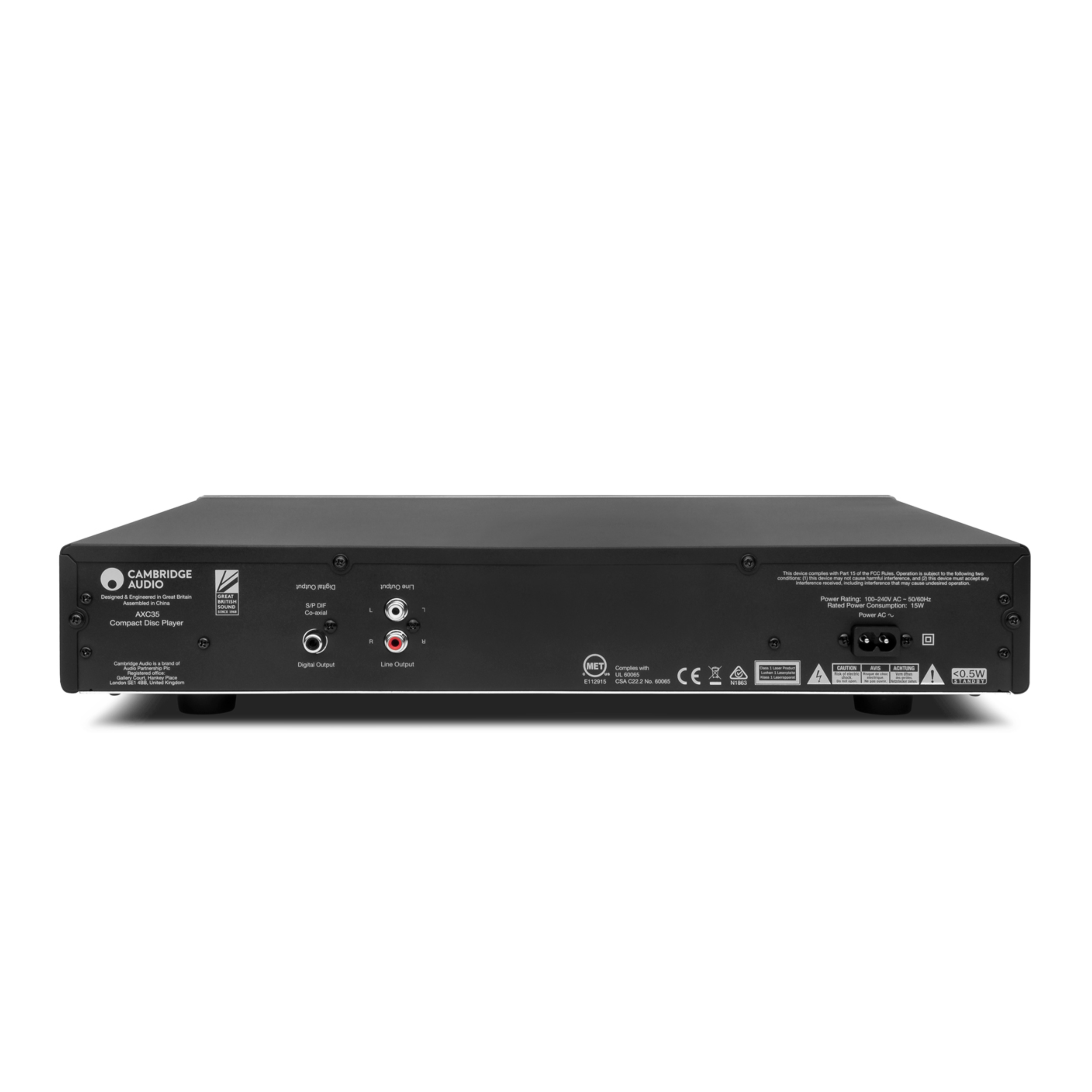 Cambridge CD-Player AXC35 grau back Cambridge CD-Player AXC35 grau back