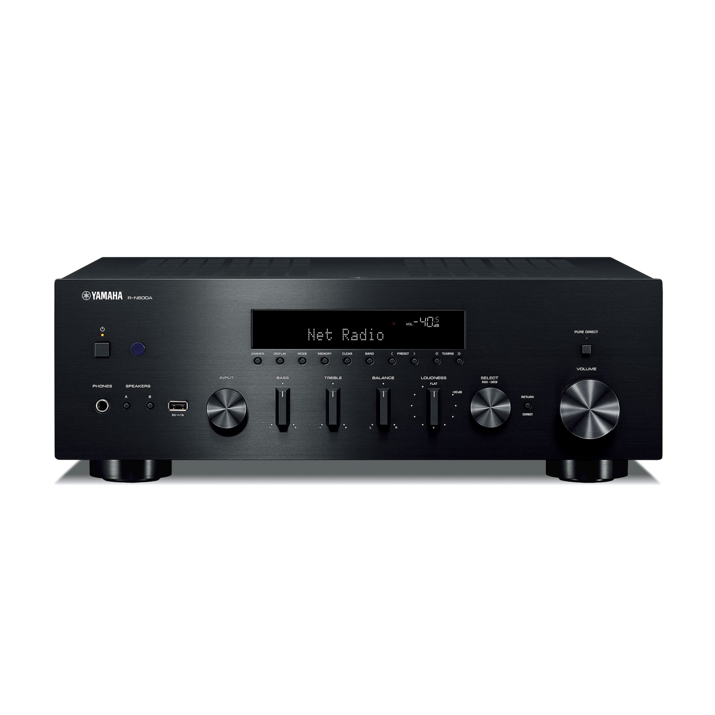 Yamaha Stereoreceiver R-N600A schwarz Vorderseite Yamaha Stereoreceiver R-N600A schwarz Vorderseite