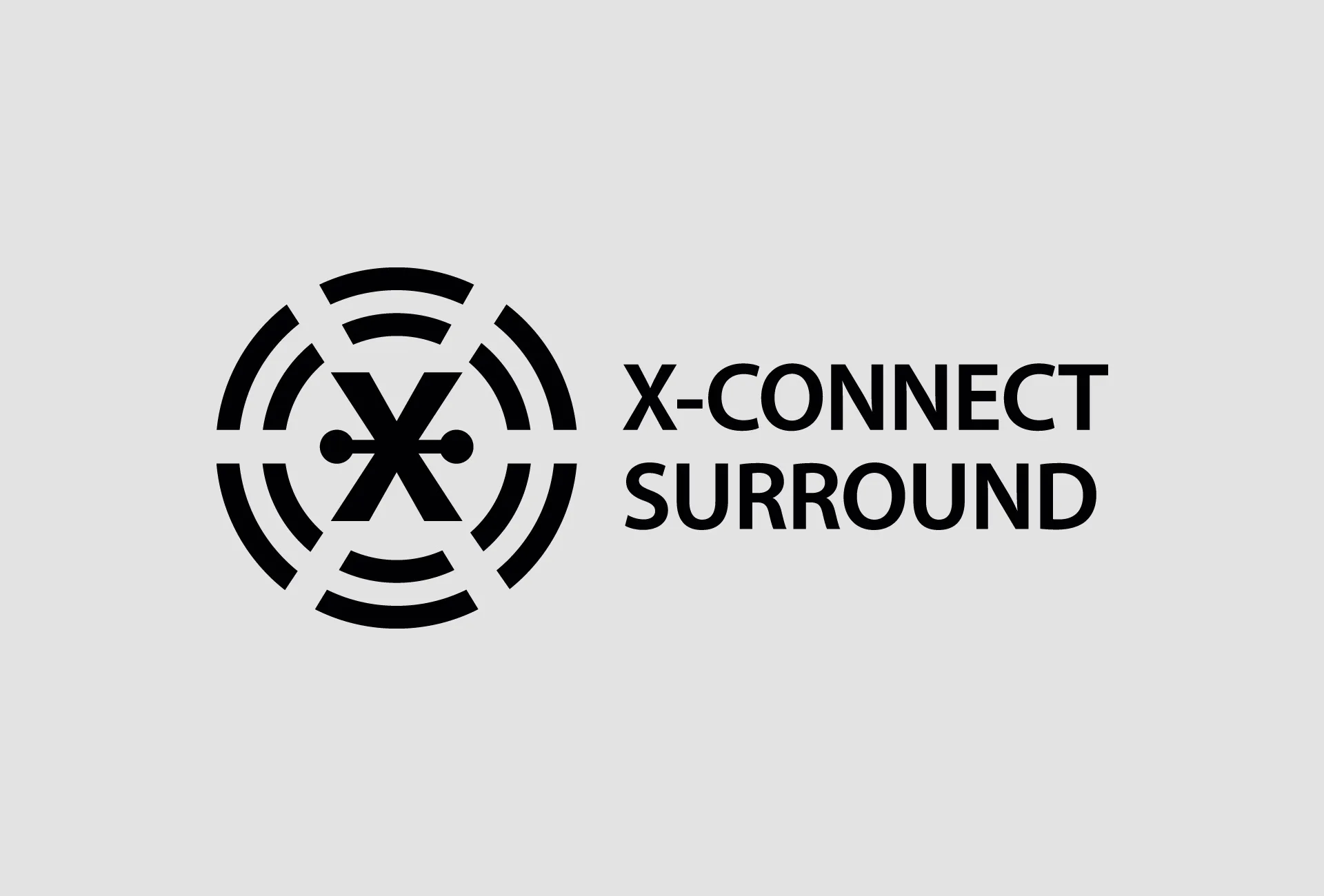 Icône X-Connect Surround sur fond gris clair
