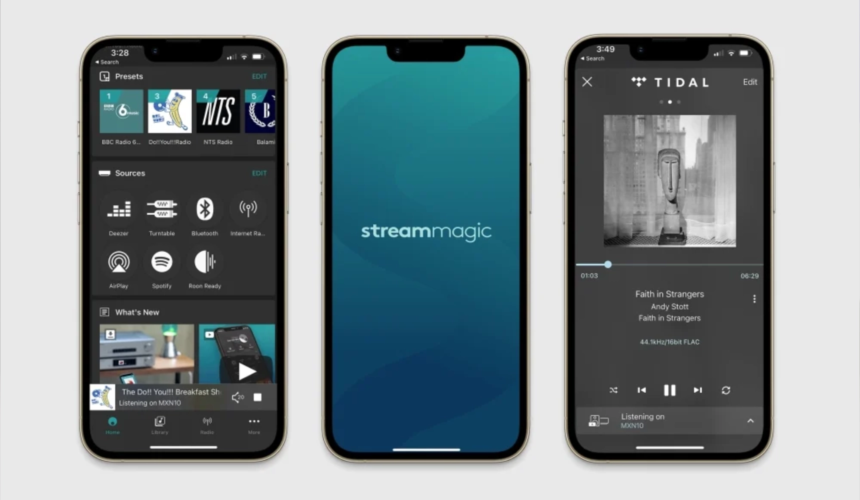 Cambridge Audio Streammagic Drei Smartphones mit Cambridge Audio Streammagic
