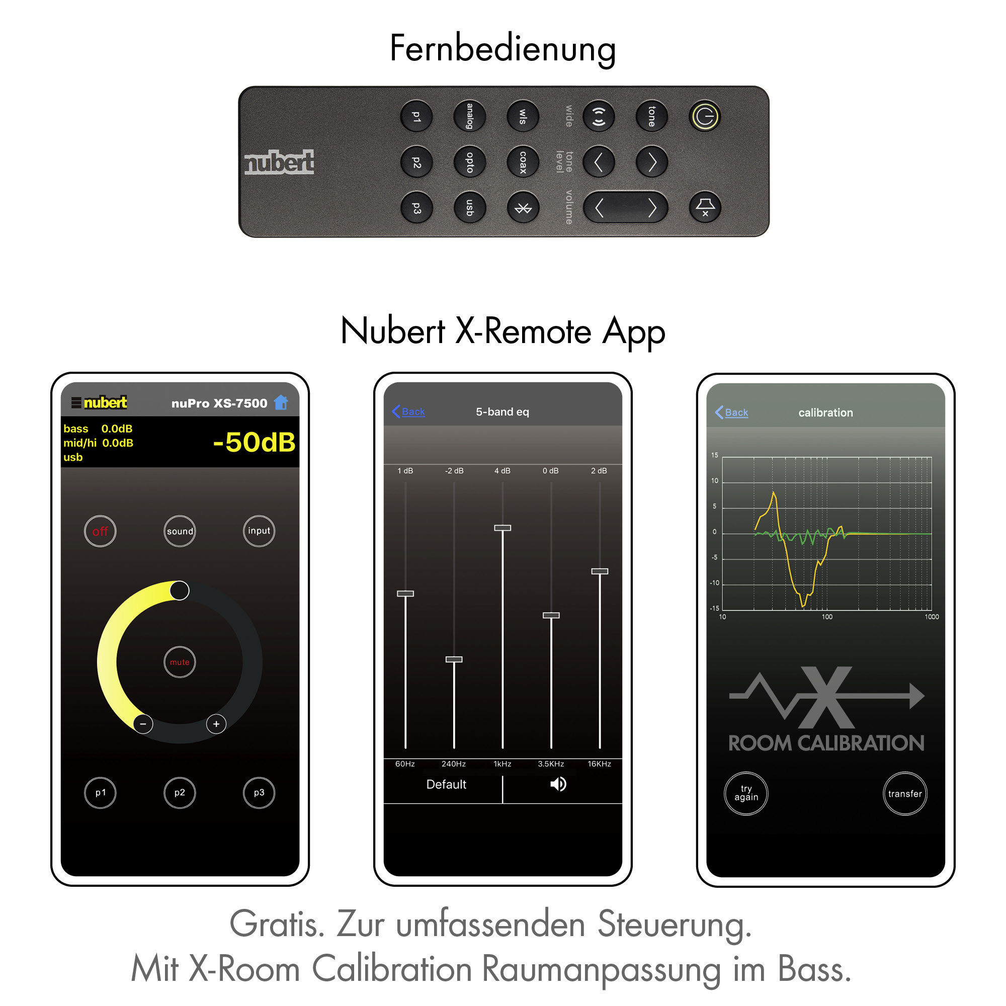 nuConnect ampX Fernbedienung und App nuConnect ampX Fernbedienung und App