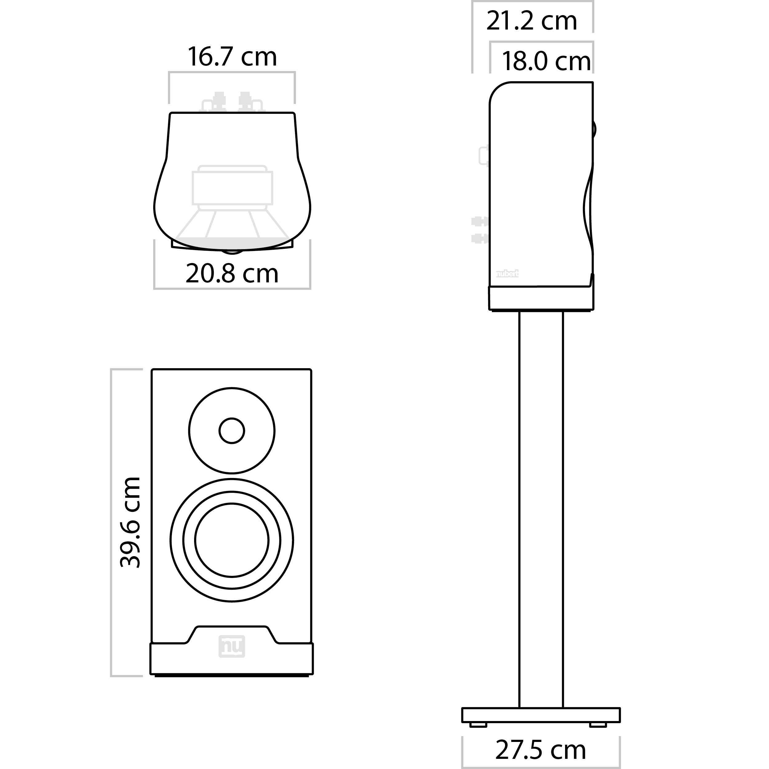 nuVero nova 5 Tripod Dimensions