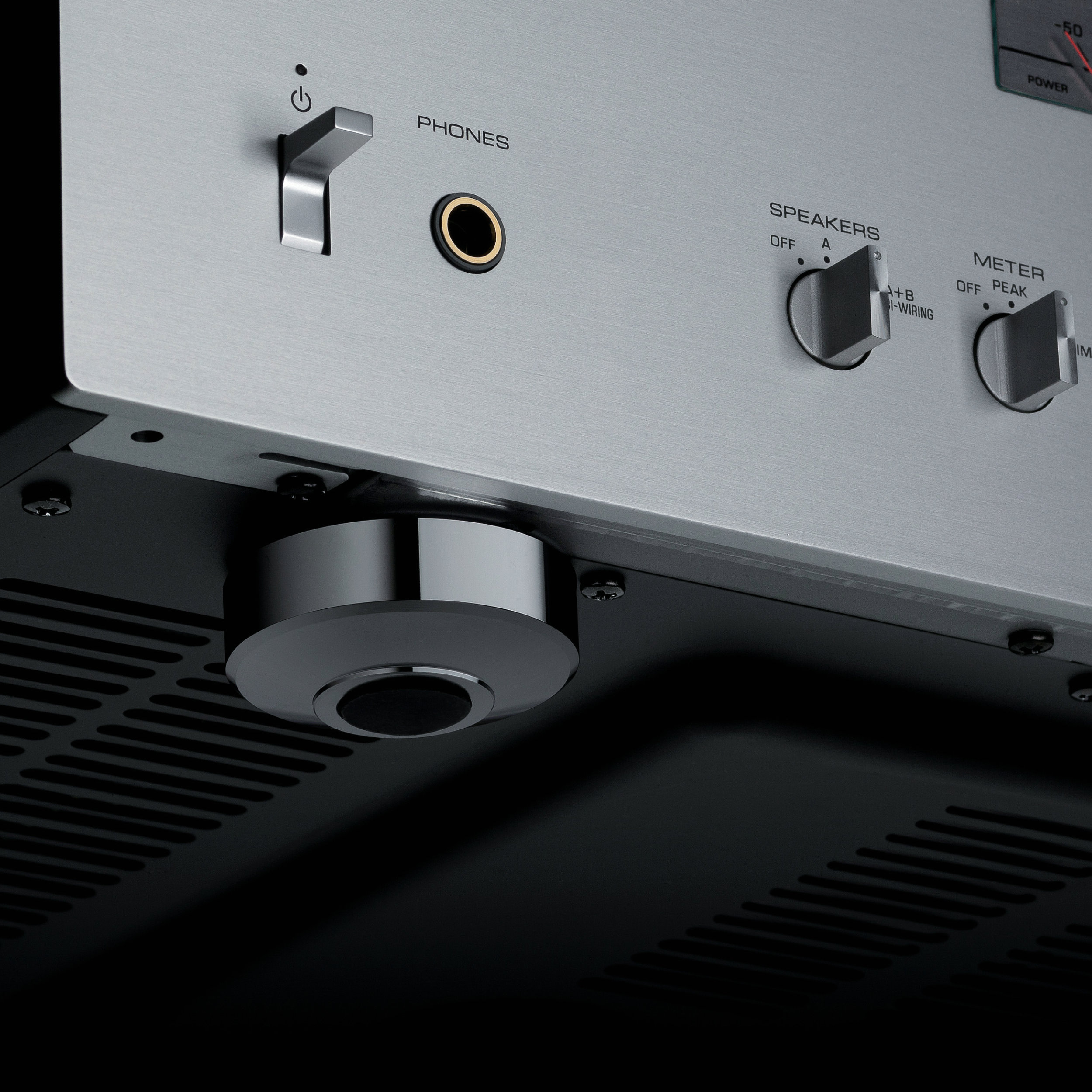Yamaha Stereo Amplifier A-S1200 Detail Front Corner Yamaha Stereo Amplifier A-S1200 Detail Front Corner
