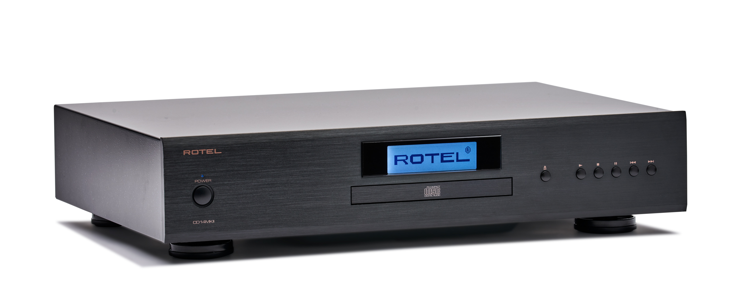 Rotel CD14MKII in Schwarz Vorderseite gedreht Rotel CD14MKII in Schwarz Vorderseite gedreht