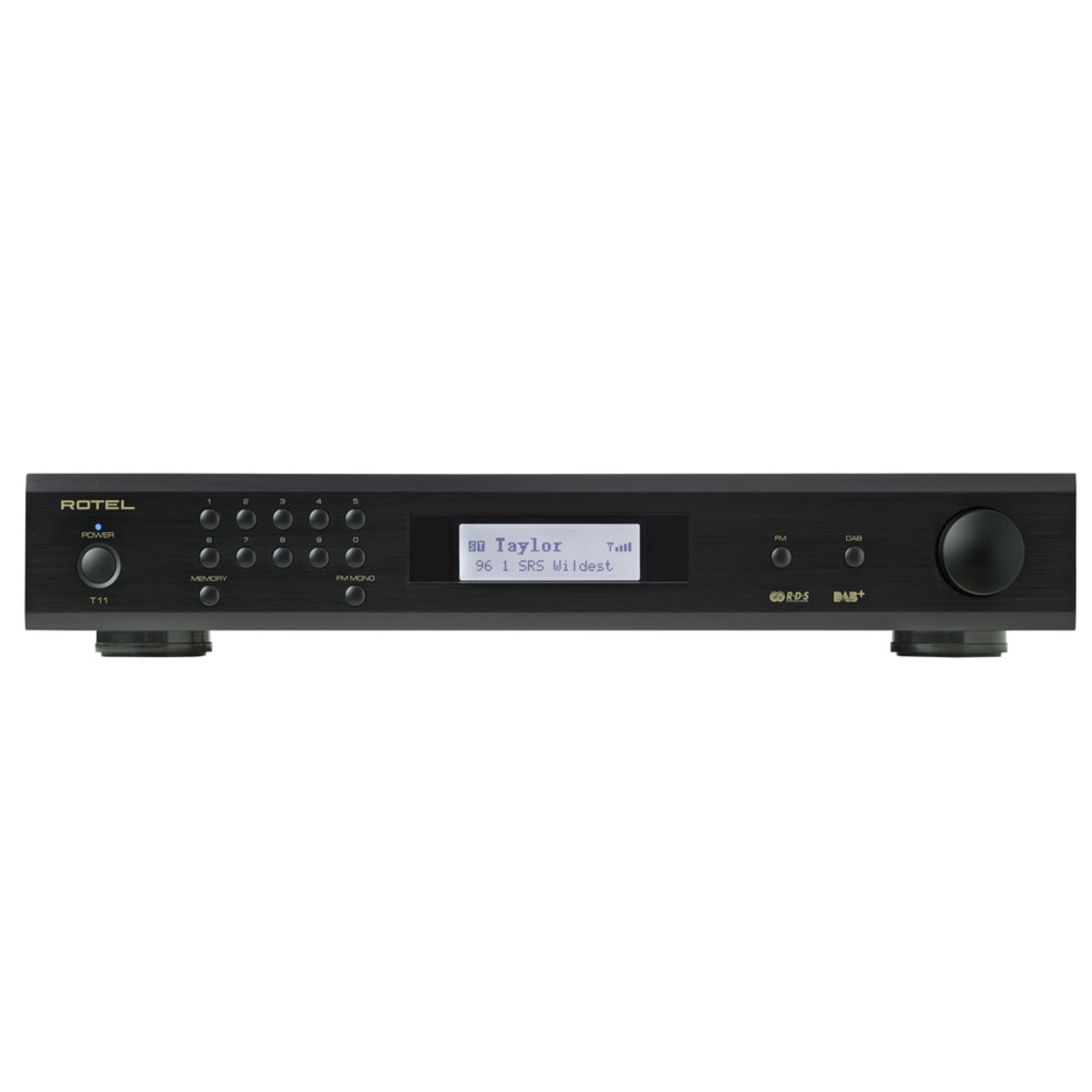 Rotel Tuner T11 in Schwarz Vorderseite Rotel Tuner T11 in Schwarz Vorderseite