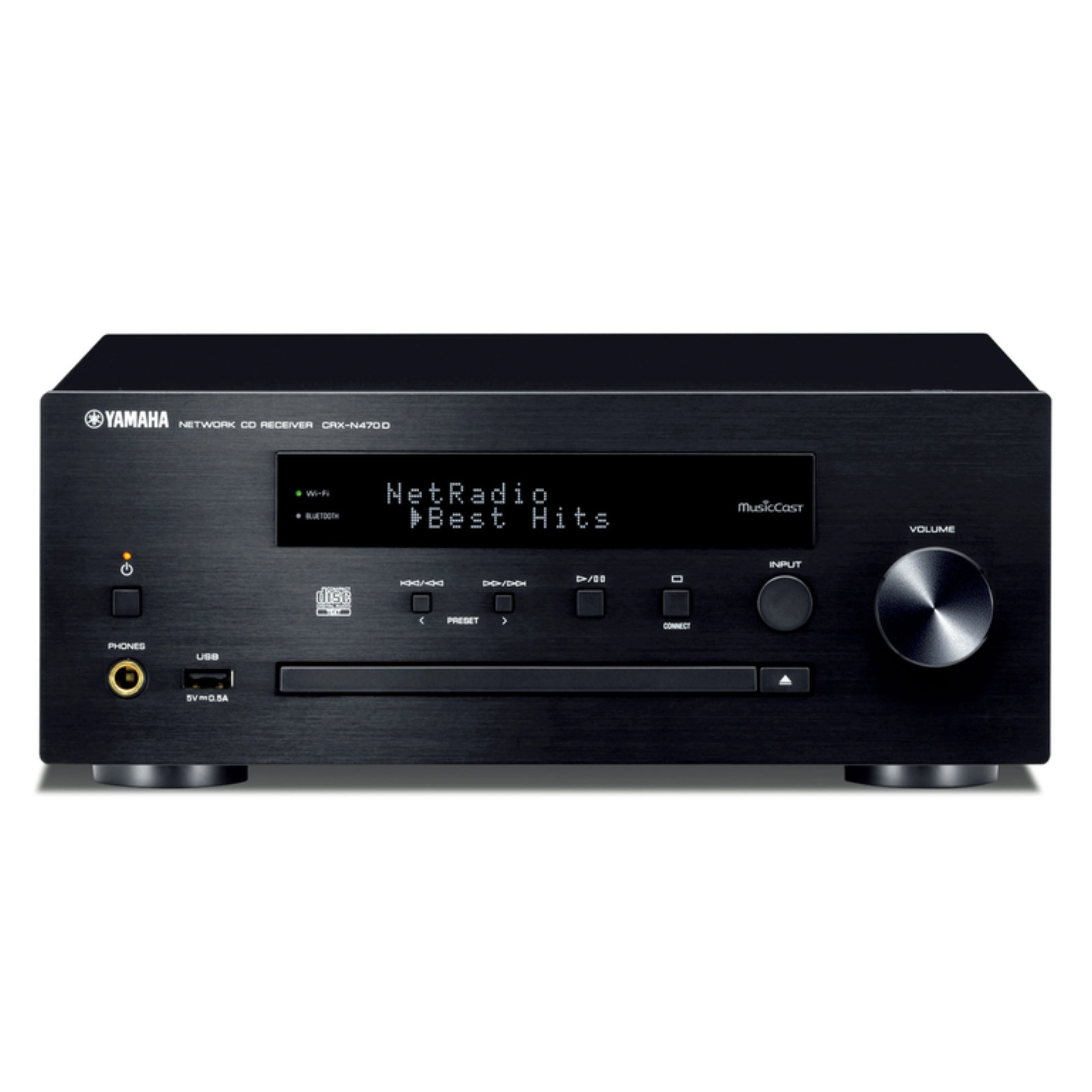 Yamaha CRX-N-470D schwarz Frontansicht
