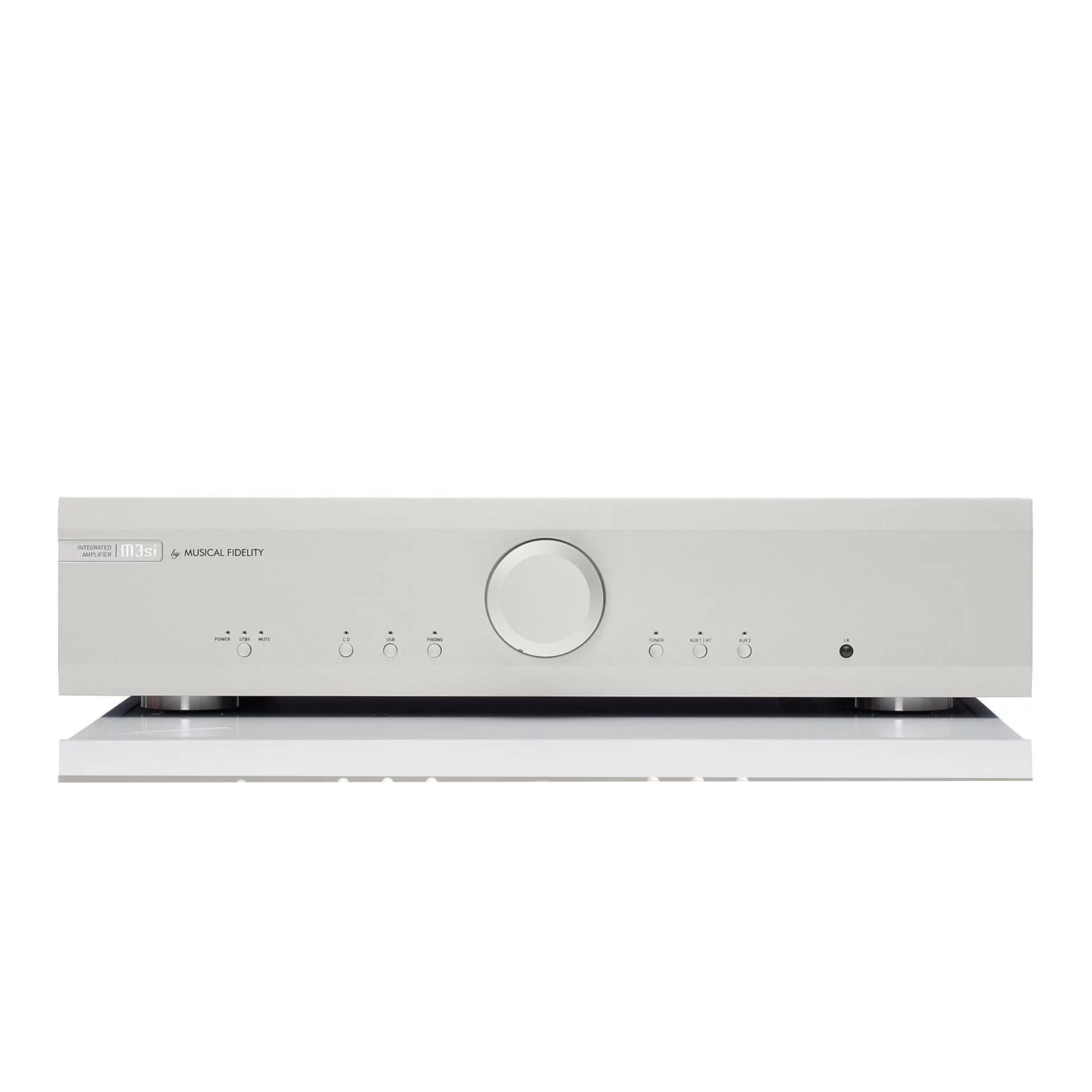 Musical Fidelity M3si stereo amplifier in white Front panel Musical Fidelity M3si stereo amplifier in white Front panel