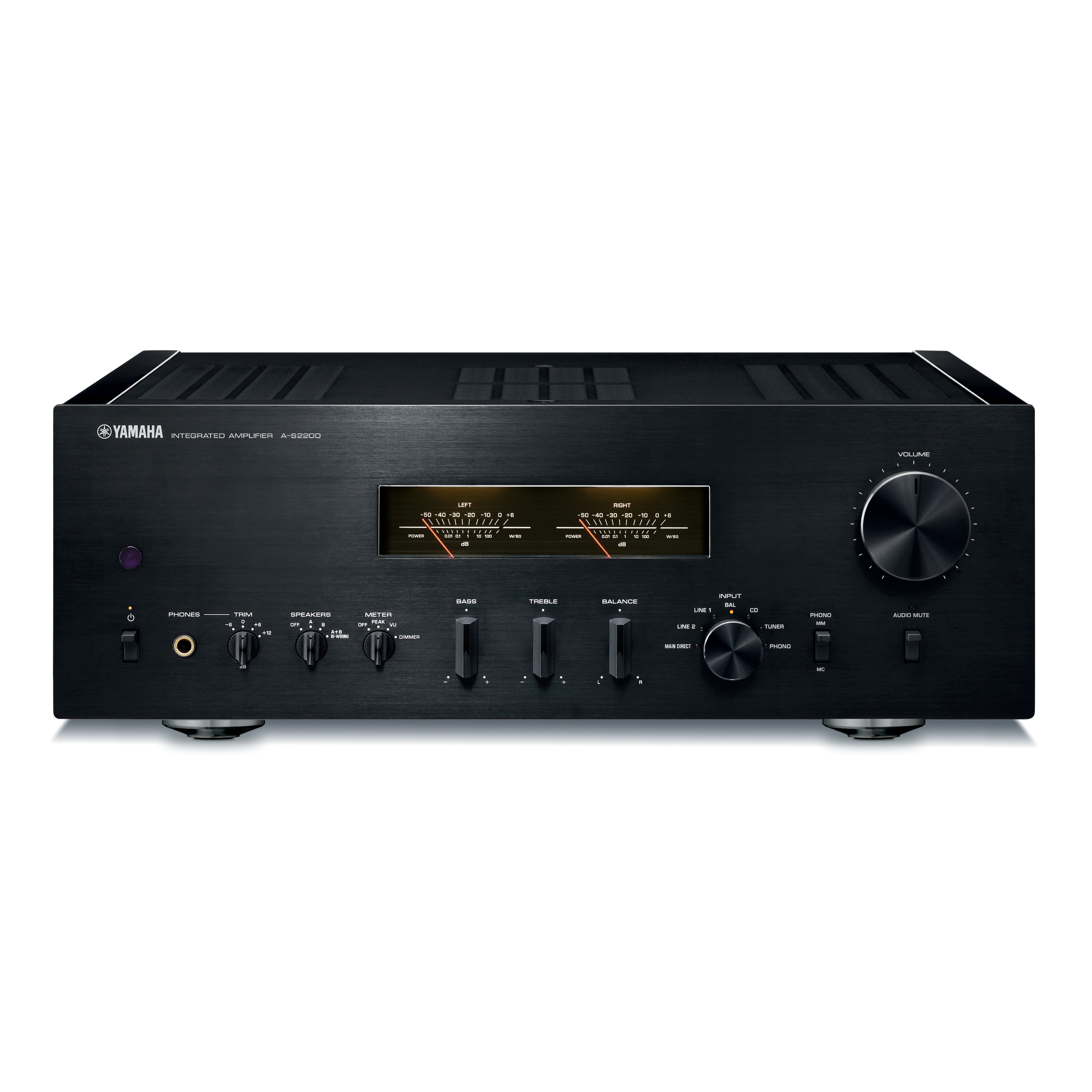 Yamaha Stereo Verstärker A-S2200 schwarz Vorderseite Yamaha Stereo Verstärker A-S2200 schwarz Vorderseite