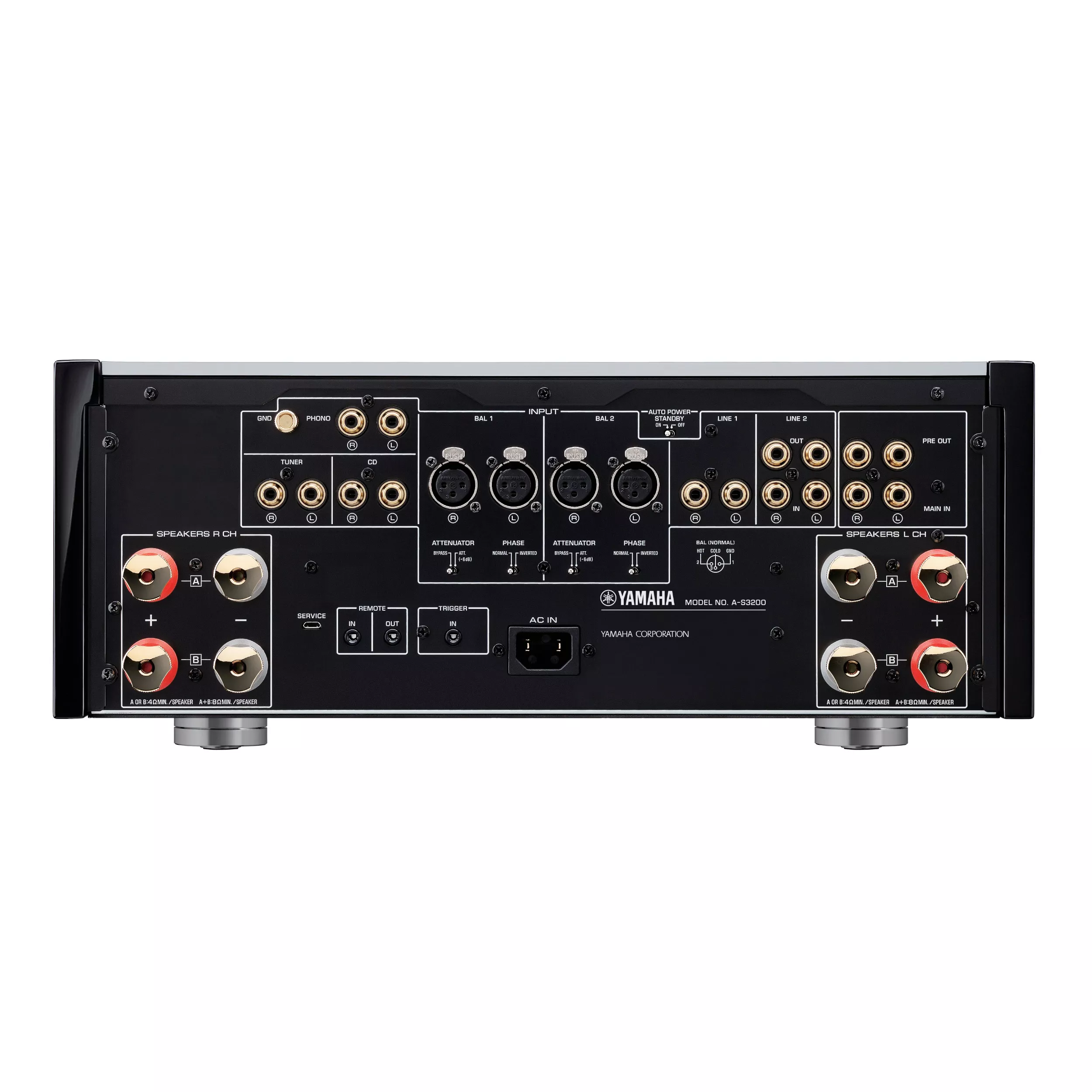 Yamaha A-S3200 Stereo Verstärker Rückseite