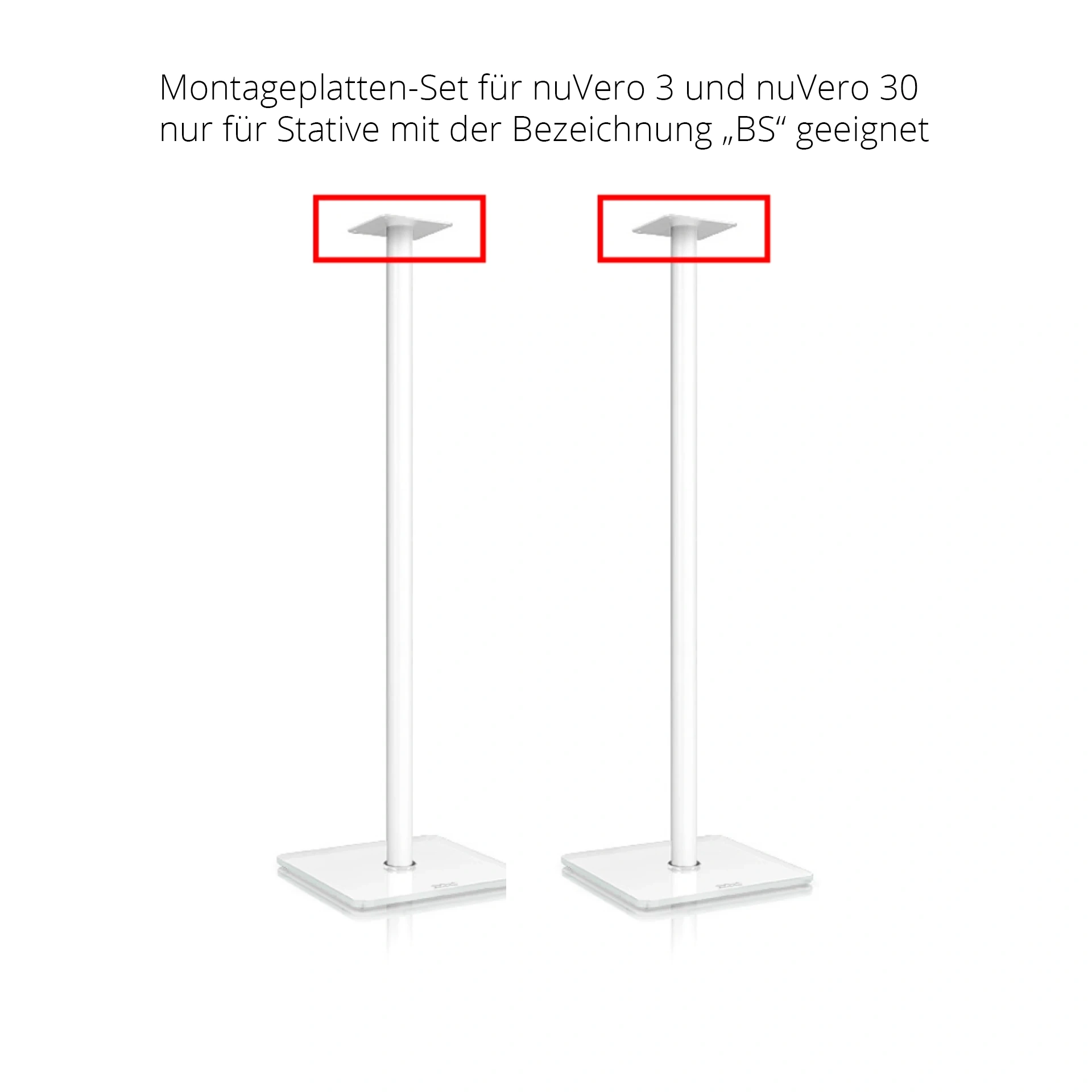 BS Stative Montageset in Weiß