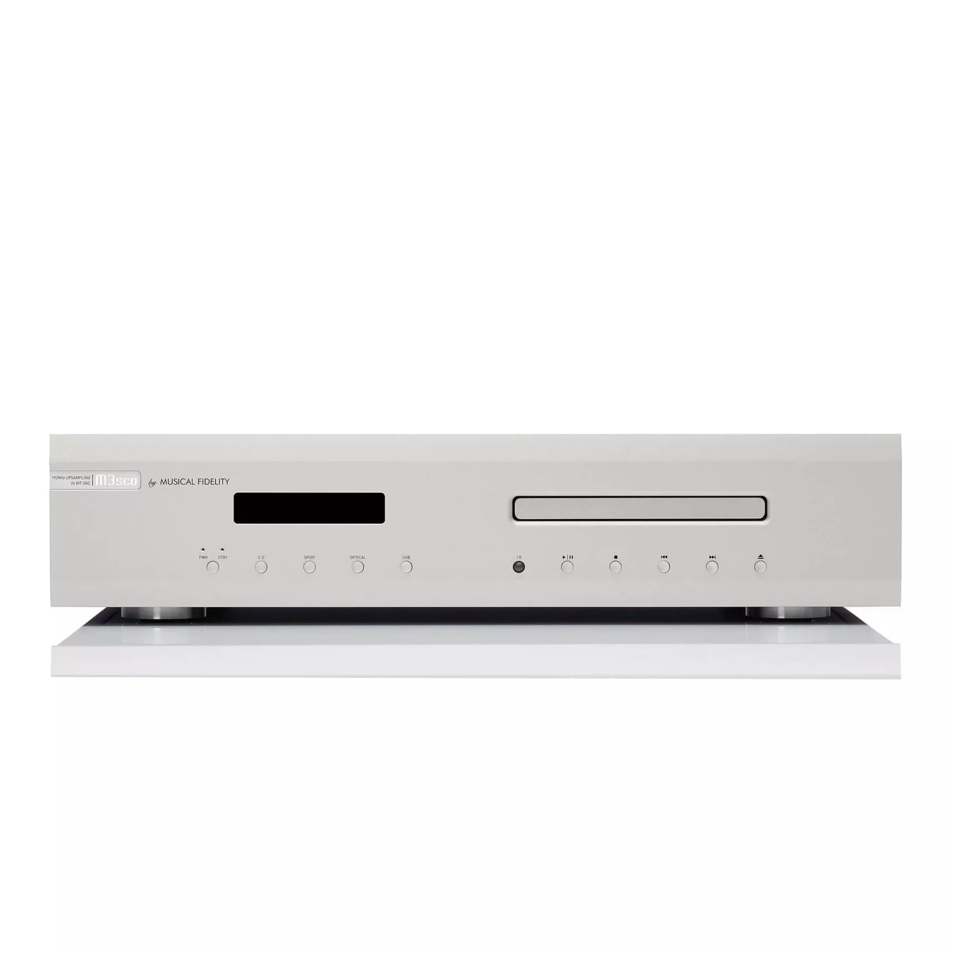 Musical Fidelity M3sCD in Weiß Vorderseite gedreht