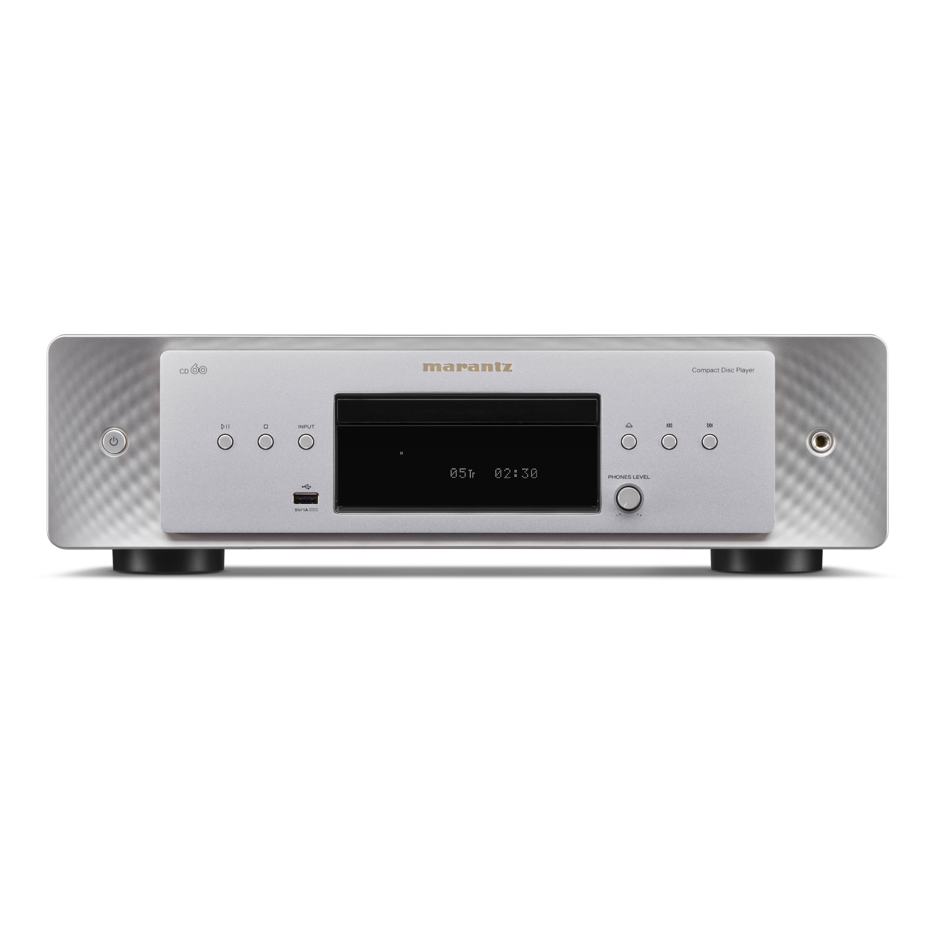 Marantz CD60 in Silber Vorderseite Marantz CD60 in Silber Vorderseite