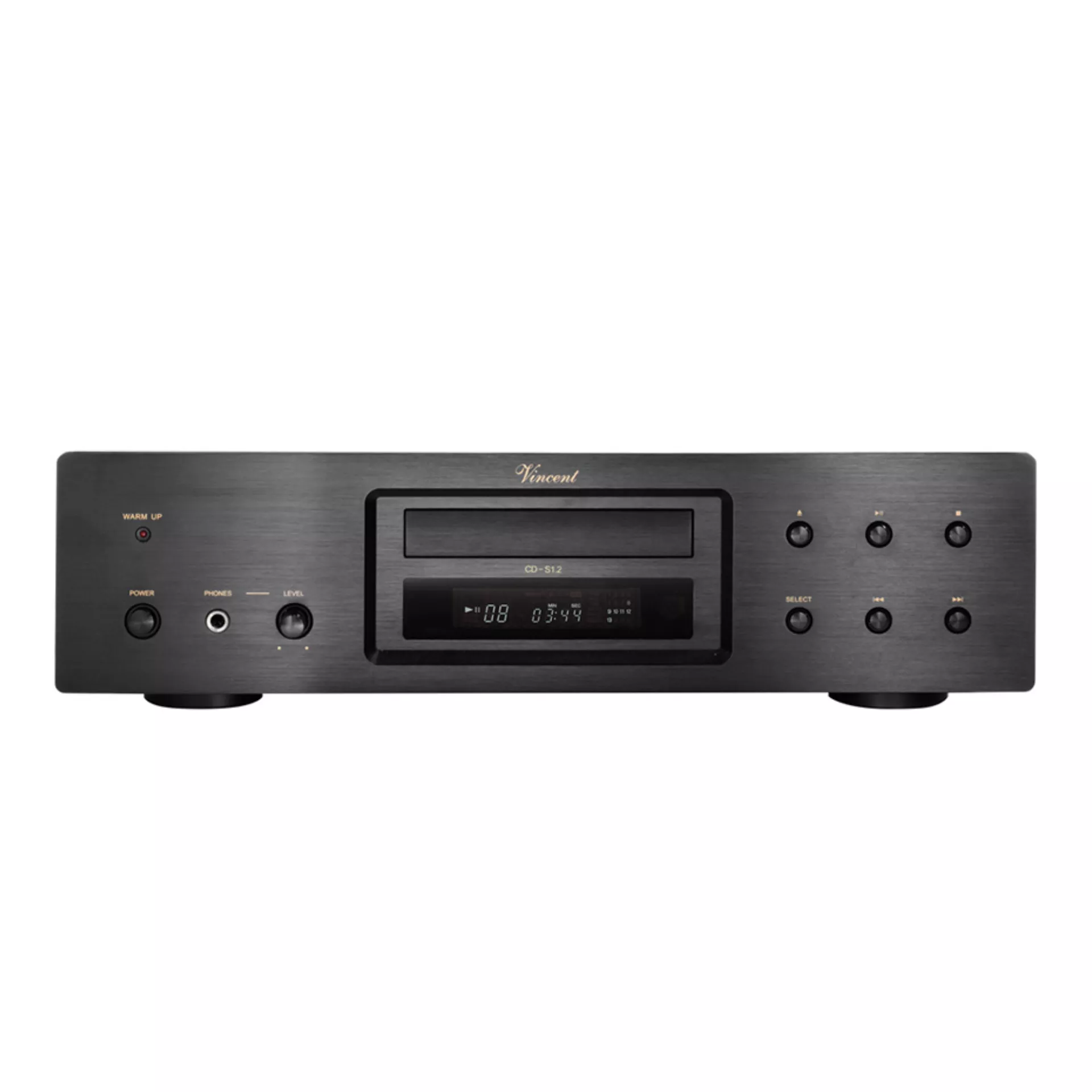 Vincent CD-Player CD-S1.2 schwarz Vorderseite Vincent CD-Player CD-S1.2 schwarz Vorderseite