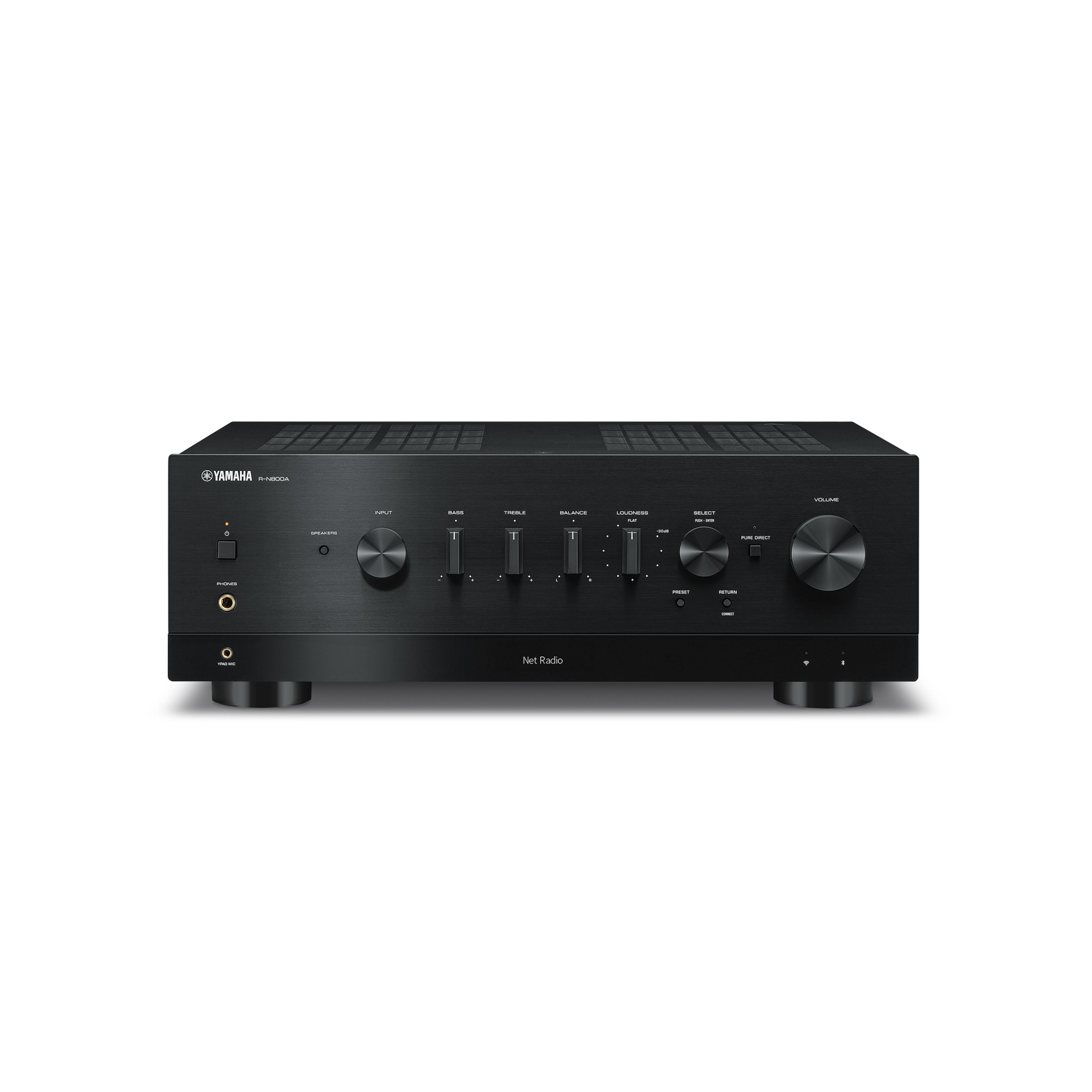 Yamaha Stereoreceiver R-N800A schwarz Vorderseite Yamaha Stereoreceiver R-N800A schwarz Vorderseite