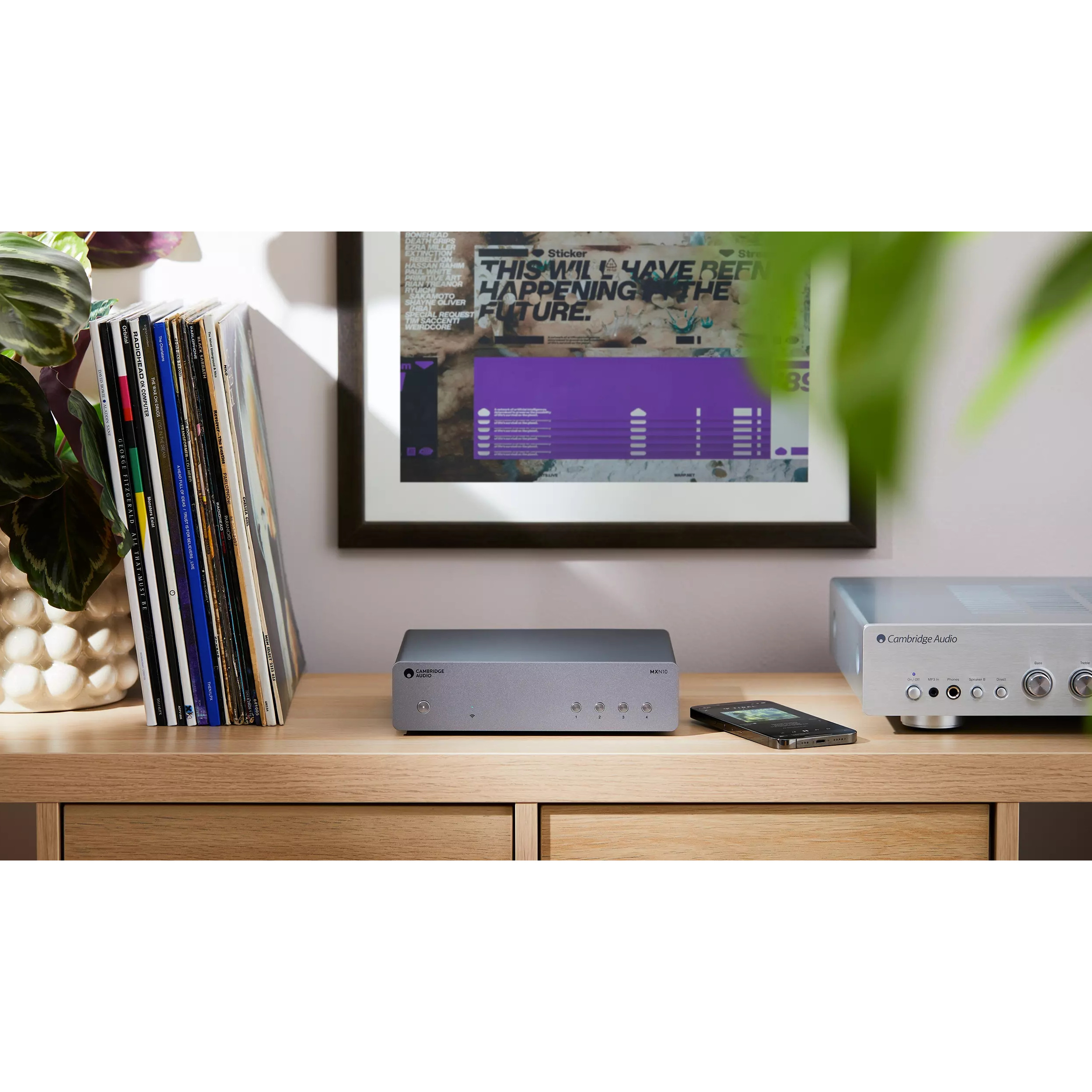 Cambridge Netzwerkplayer grau Vorderseite Ambiente Cambridge Netzwerkplayer grau Vorderseite Ambiente