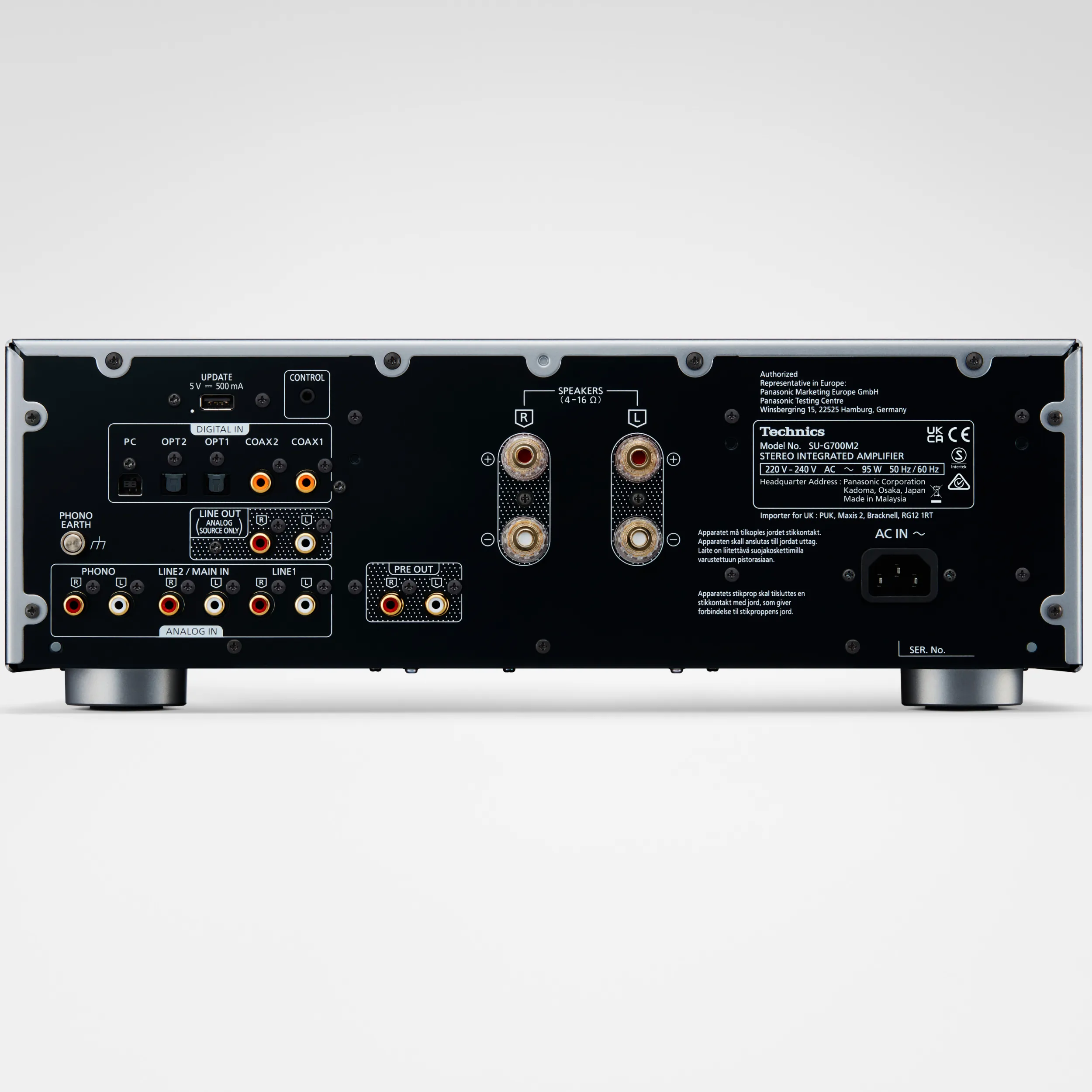 Technics SU-G700M2E rear panel Technics SU-G700M2E rear panel