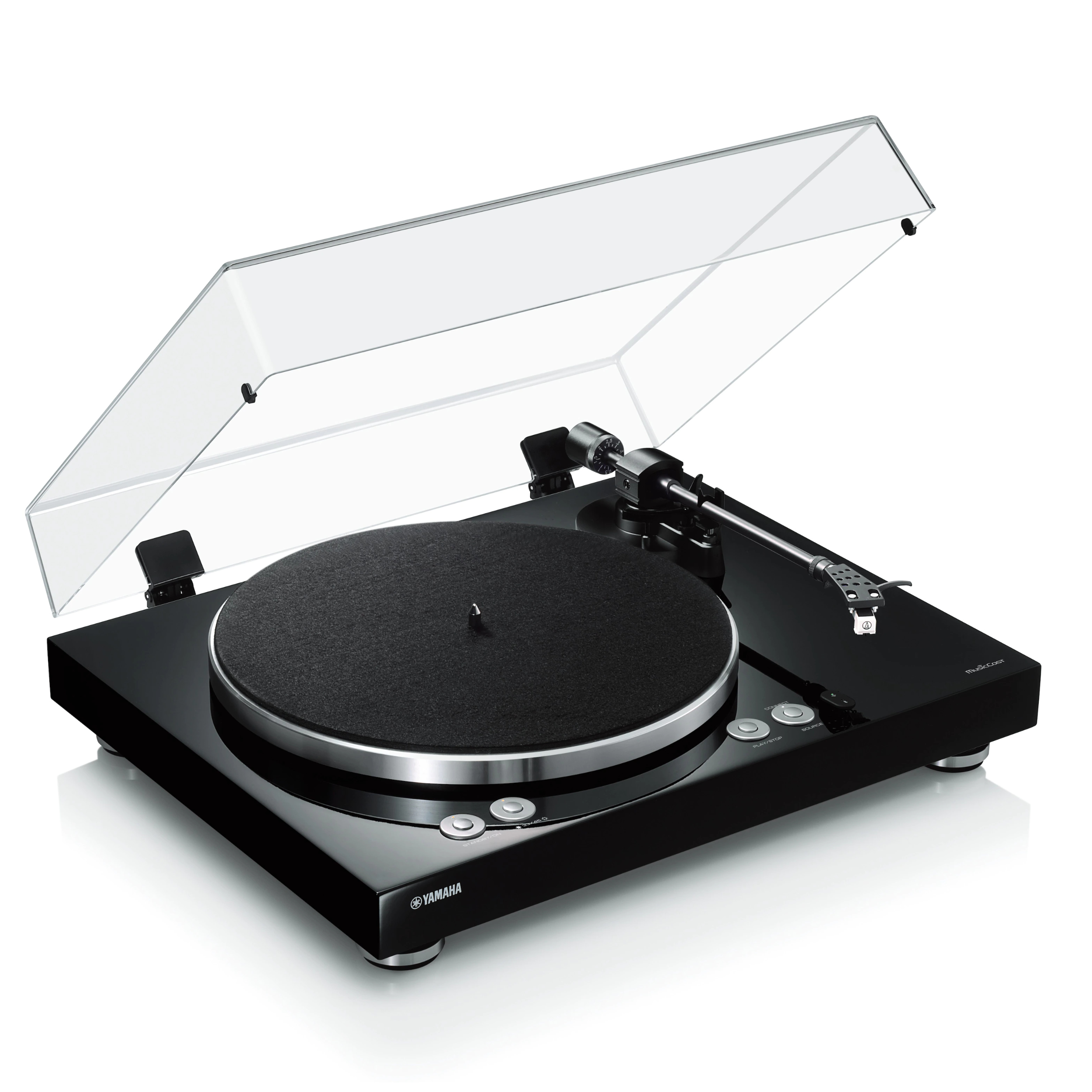 Yamaha record player TT-N503 black front top turned Yamaha record player TT-N503 black front top turned