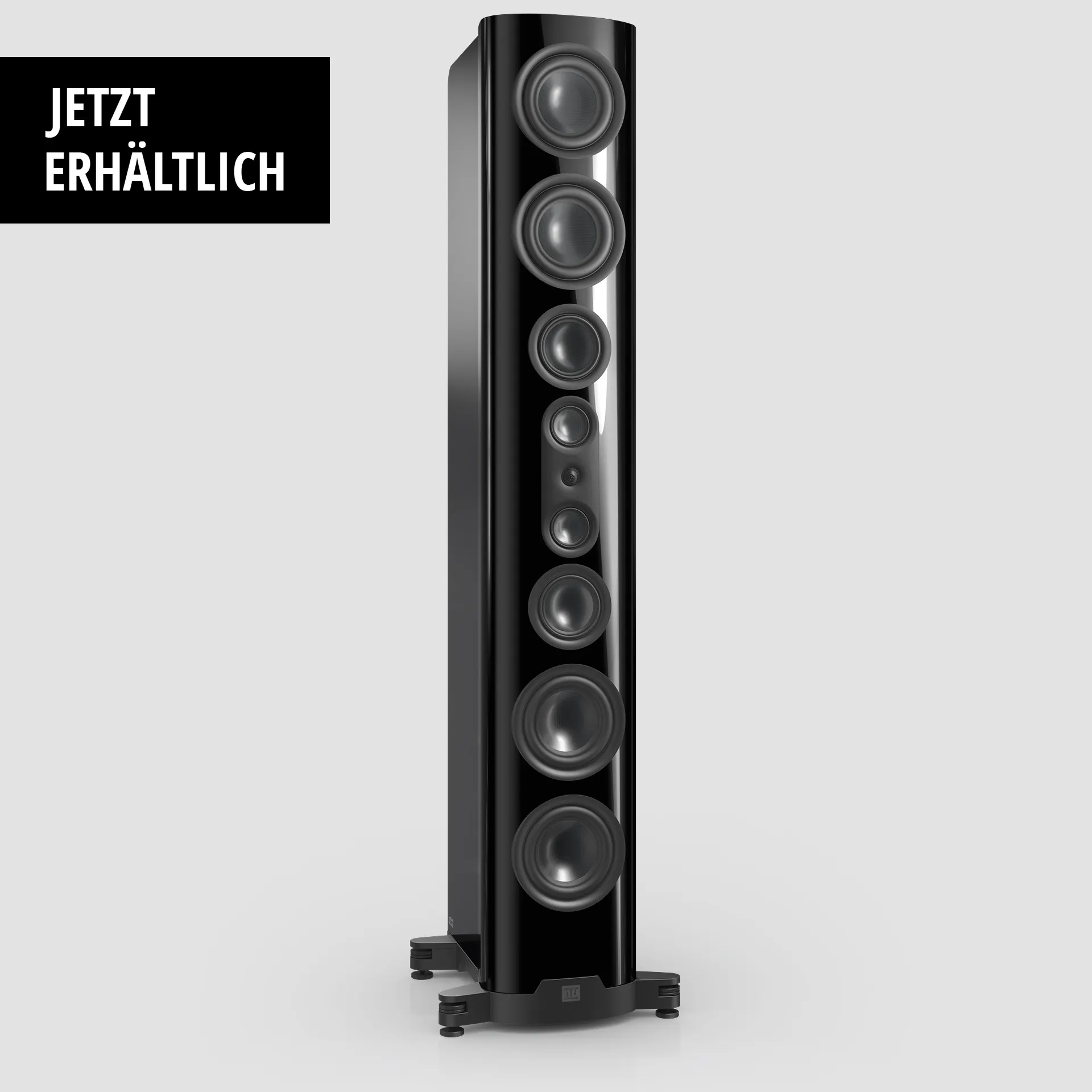 nuVero nova 18 - großer Standlautsprecher in Schwarz