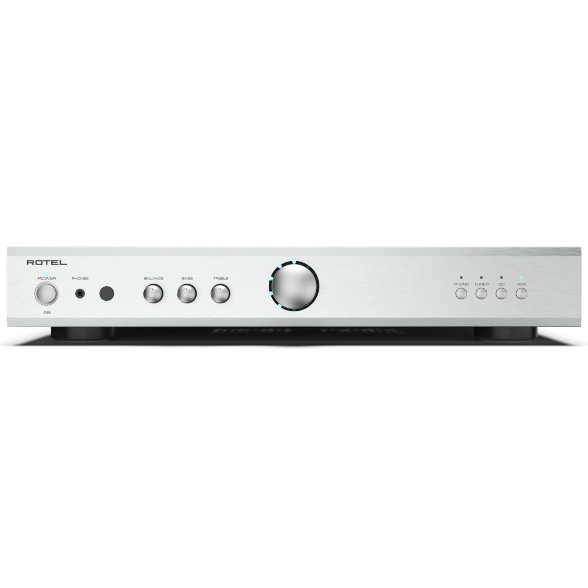 Rotel A8 in Silber Vorderseite