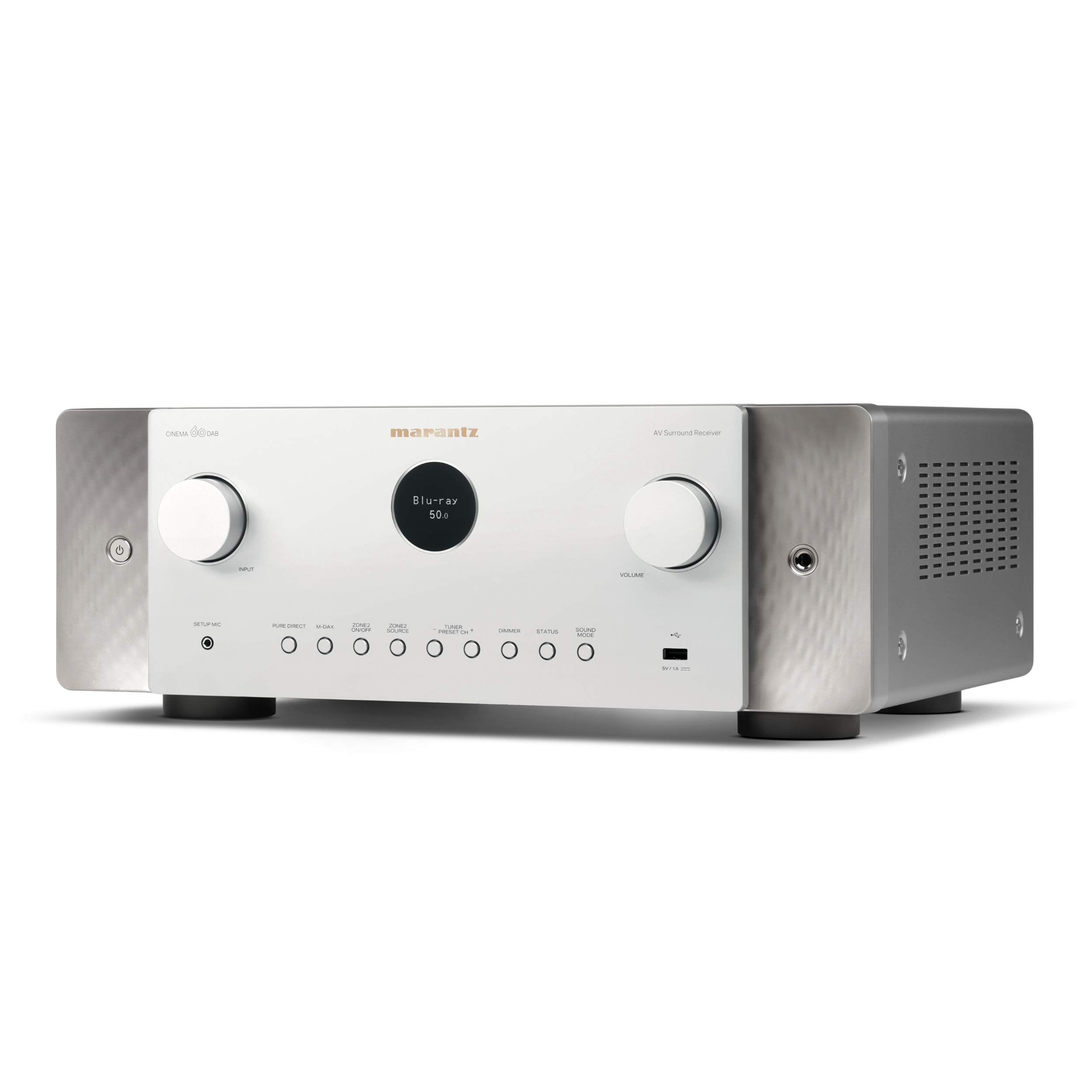 Marantz Cinema 60 DAB silver gold front turned Marantz Cinema 60 DAB silver gold front turned
